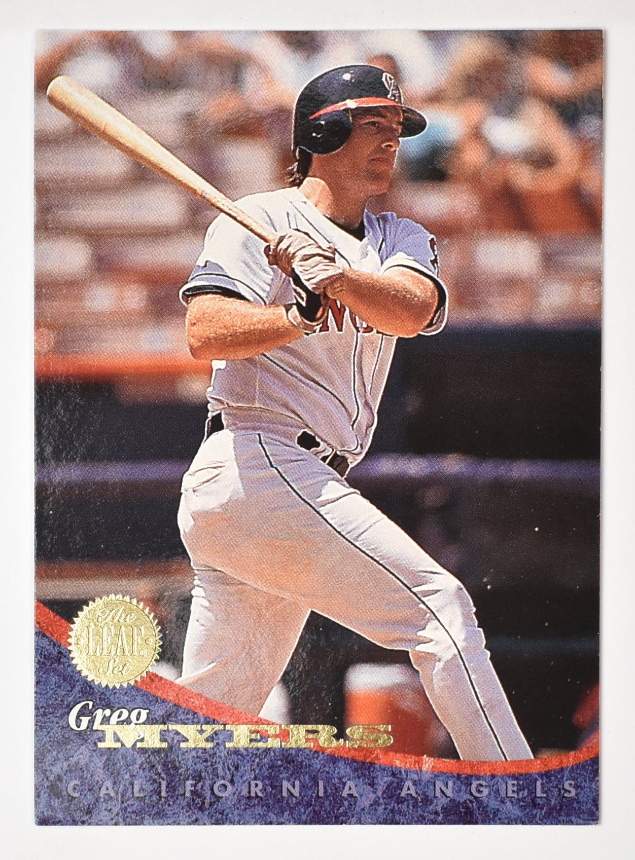 Greg Myers 33 California Angels Leaf Set 1994 Baseball
