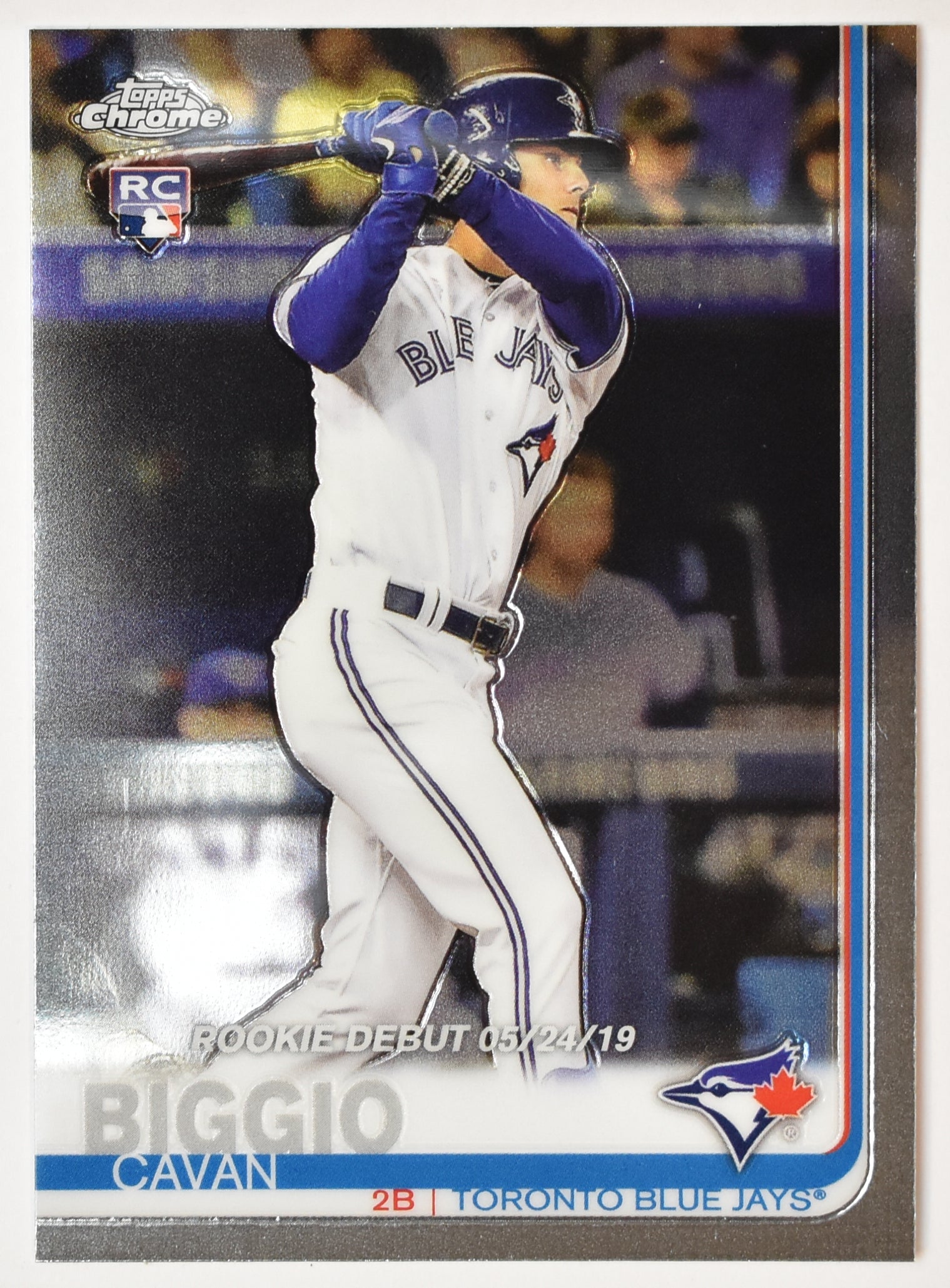 Cavan Biggio 64 Topps Chrome 2019 Baseball Card Blue Jays