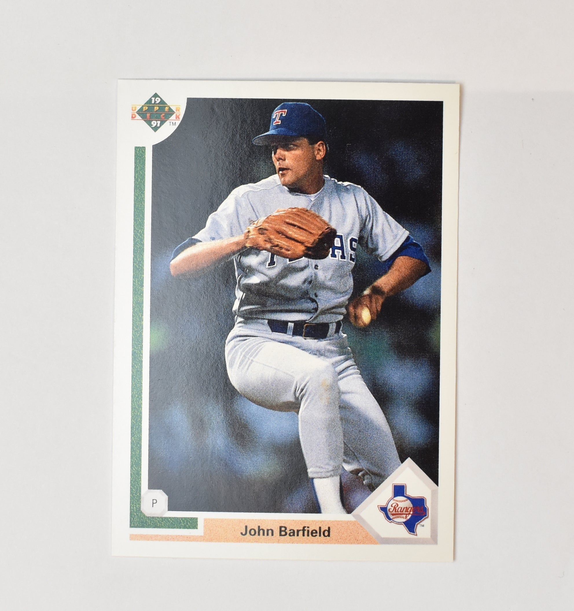 John Barfield 629 Upper Deck Baseball Card 1991 Texas Rangers