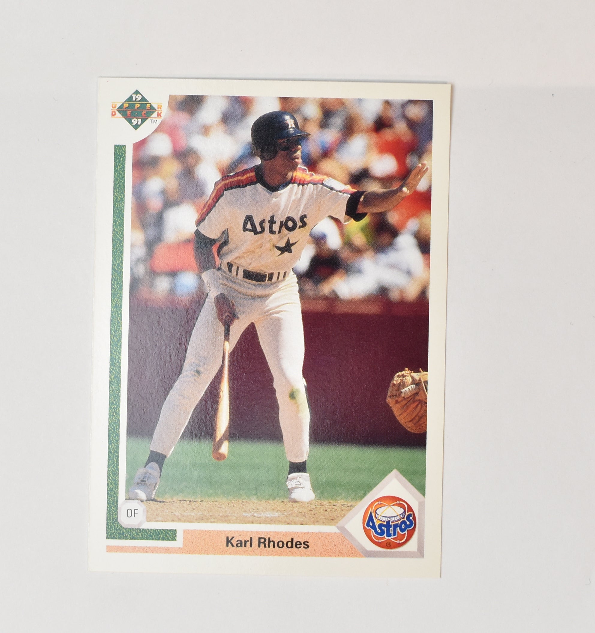 Karl Rhodes 466 Upper Deck Baseball Card 1991 Houston Astros