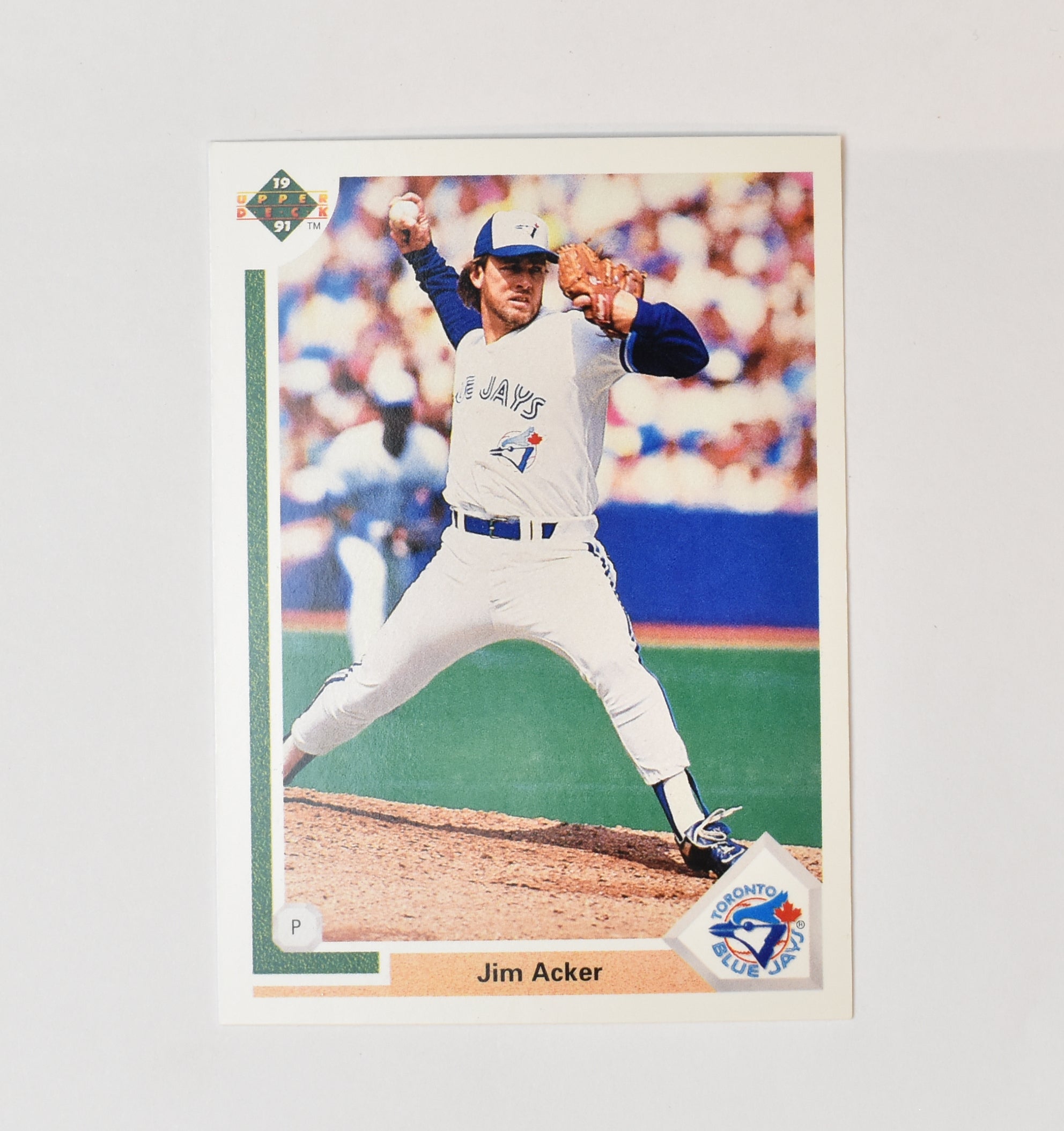Jim Acker 670 Upper Deck 91 Baseball Card Toronto Blue Jays
