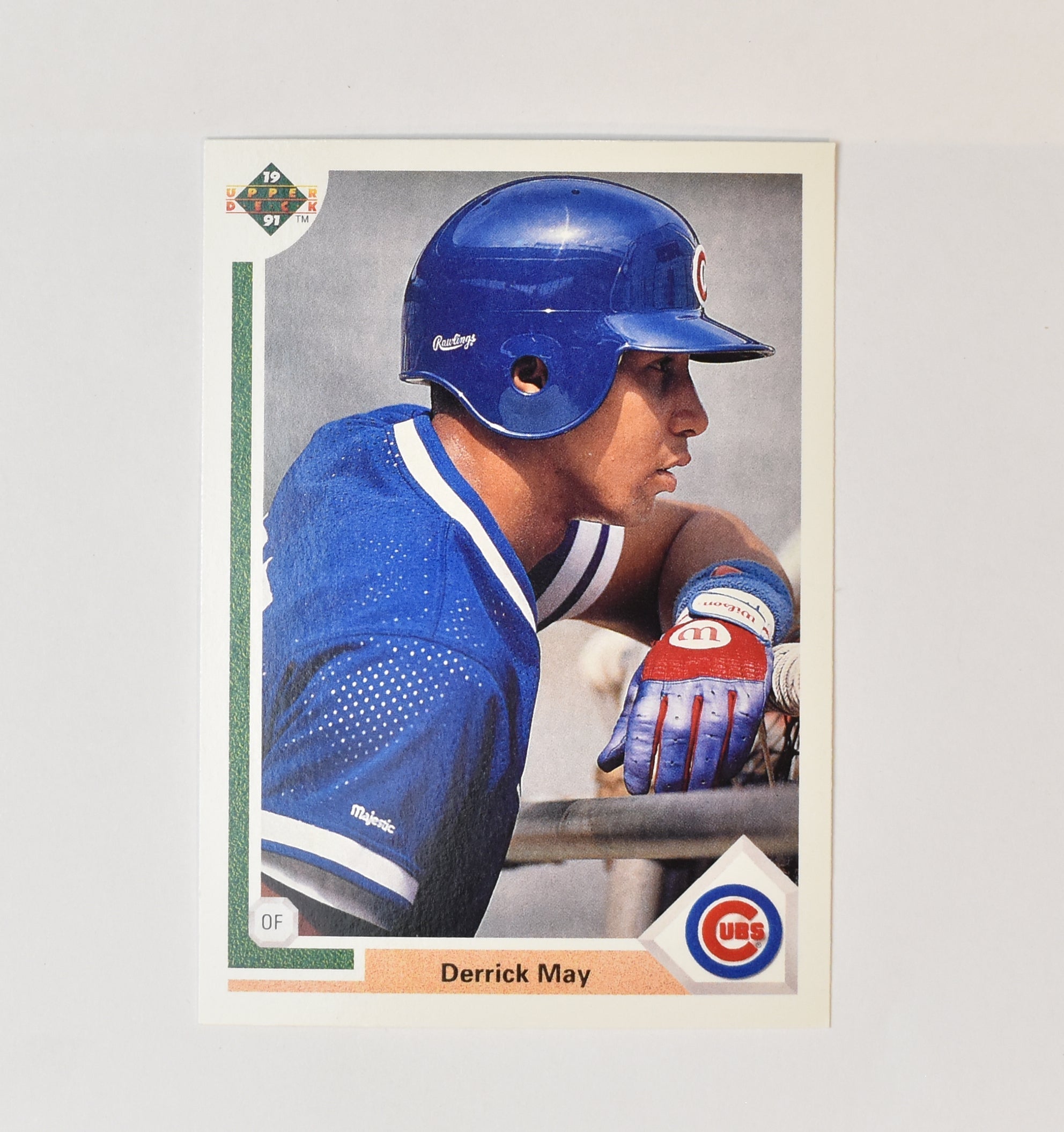 Derrick May 334 Upper Deck Baseball Card 1991 Chicago Cubs