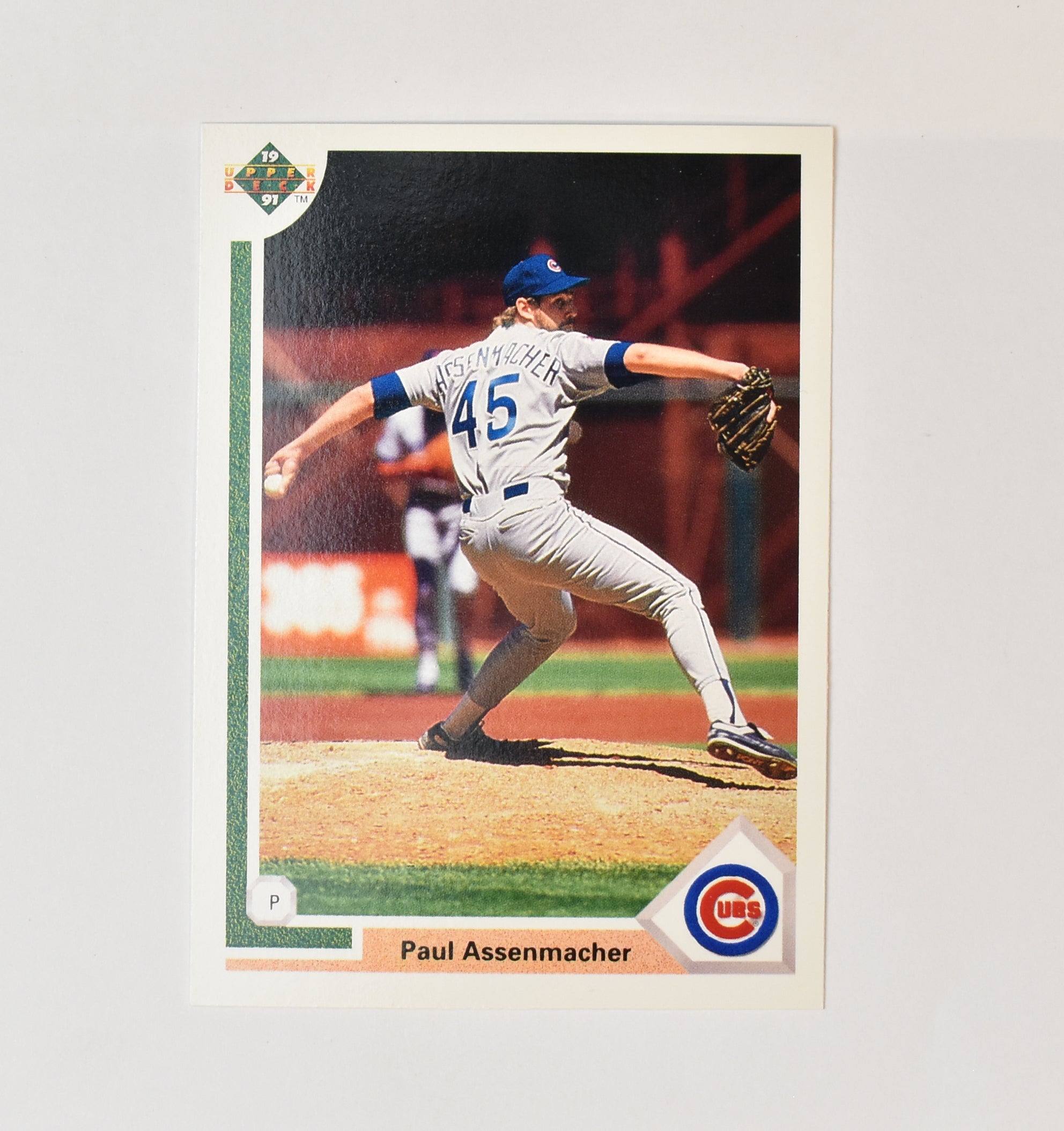 Paul Assenmacher 491 Upper Deck Baseball Card 1991 Chicago Cubs