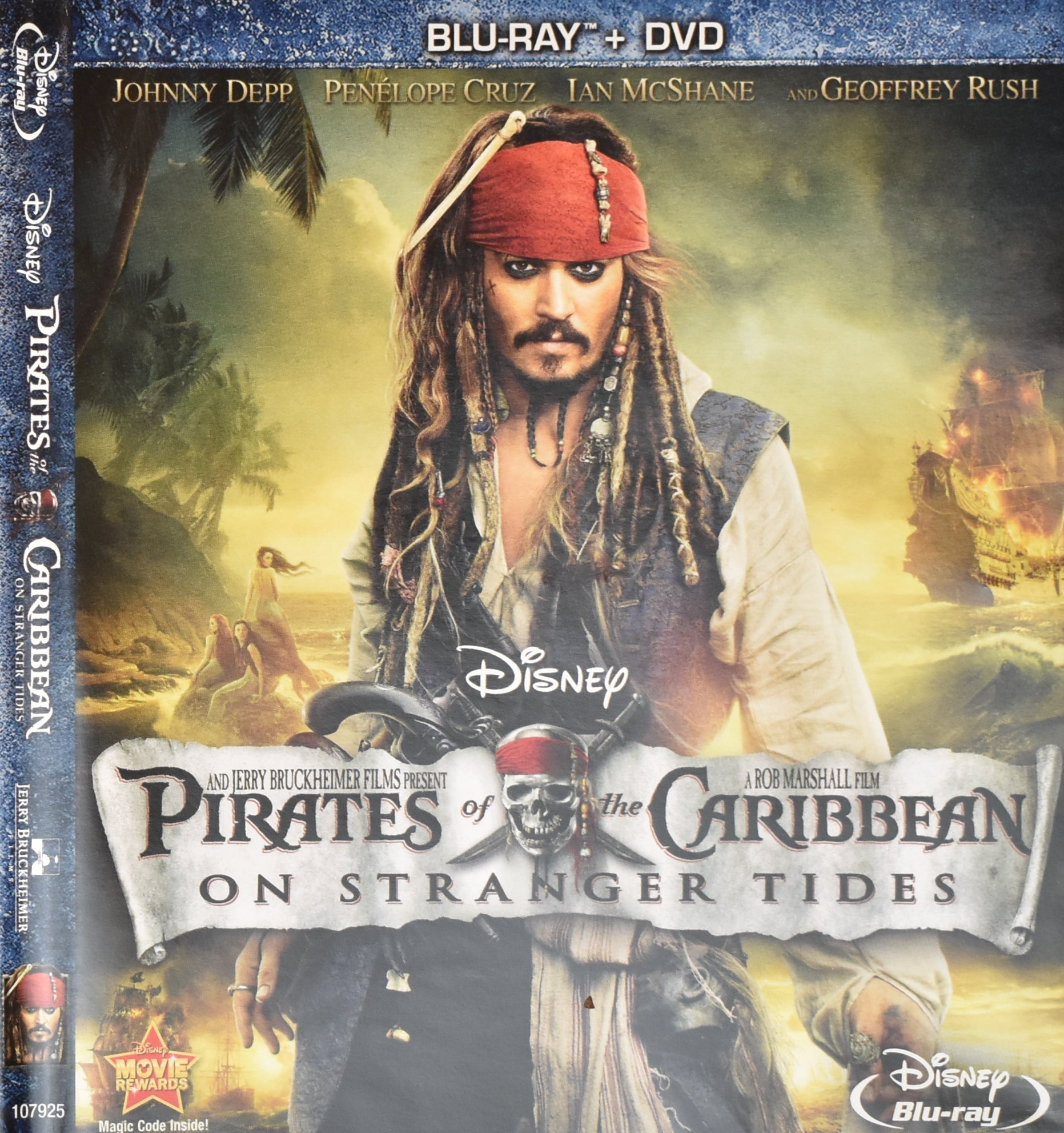 Pirates of the Caribbean Dvd Movie Used Blu Ray