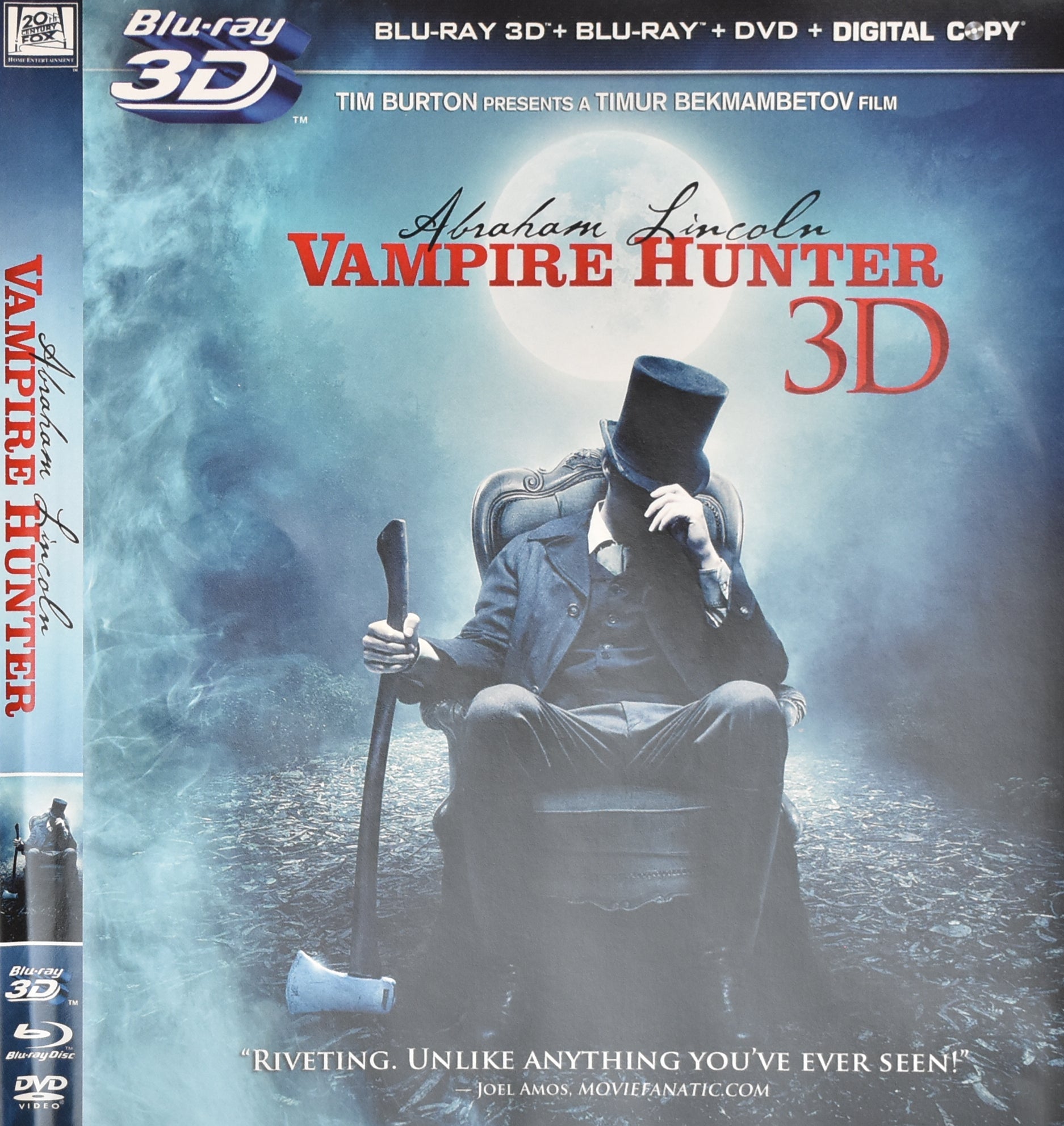 Vampire Hunter 3D Dvd Movie Used Blu Ray
