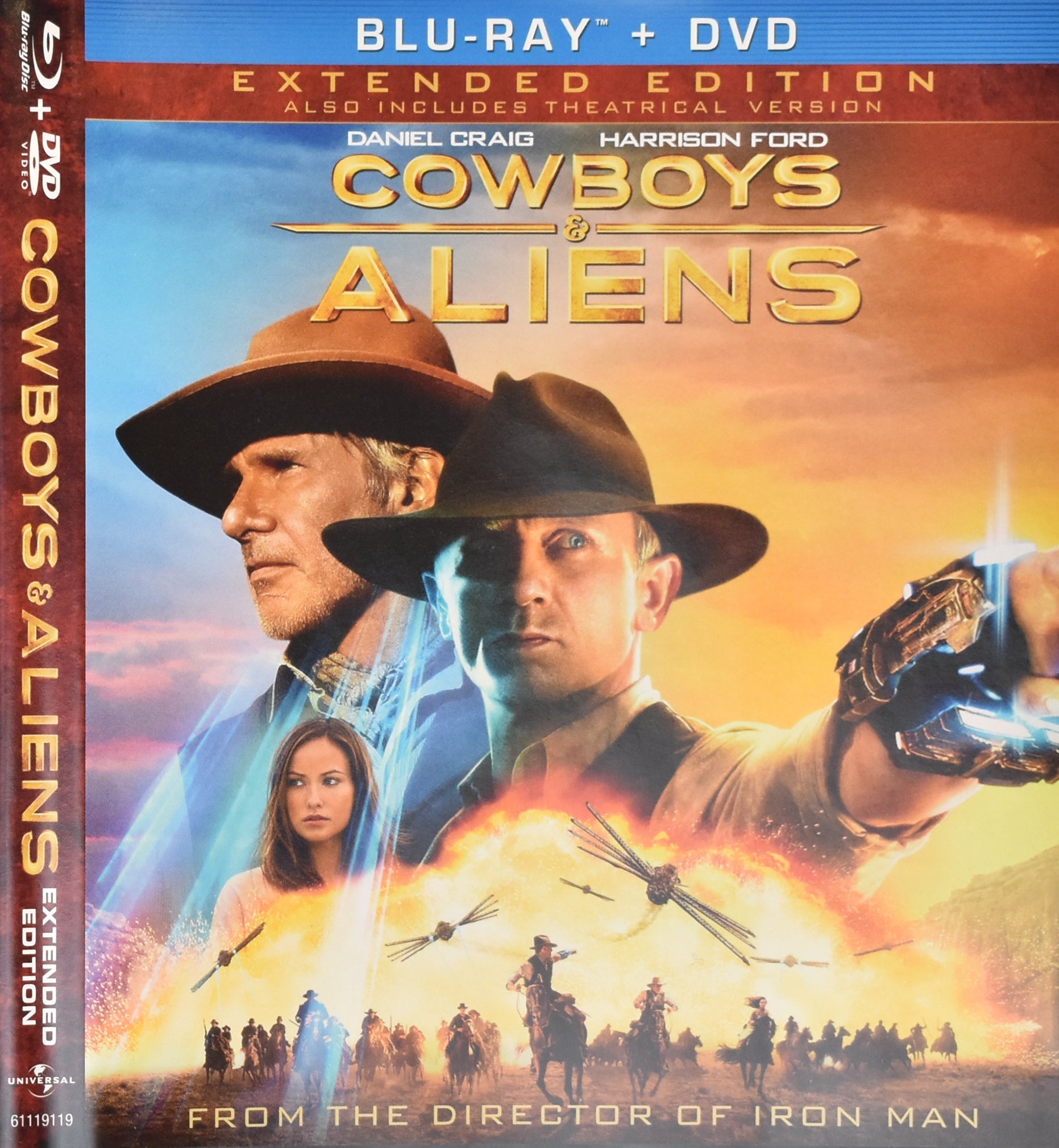 Cowboys and Aliens Dvd Movie Used Blu Ray