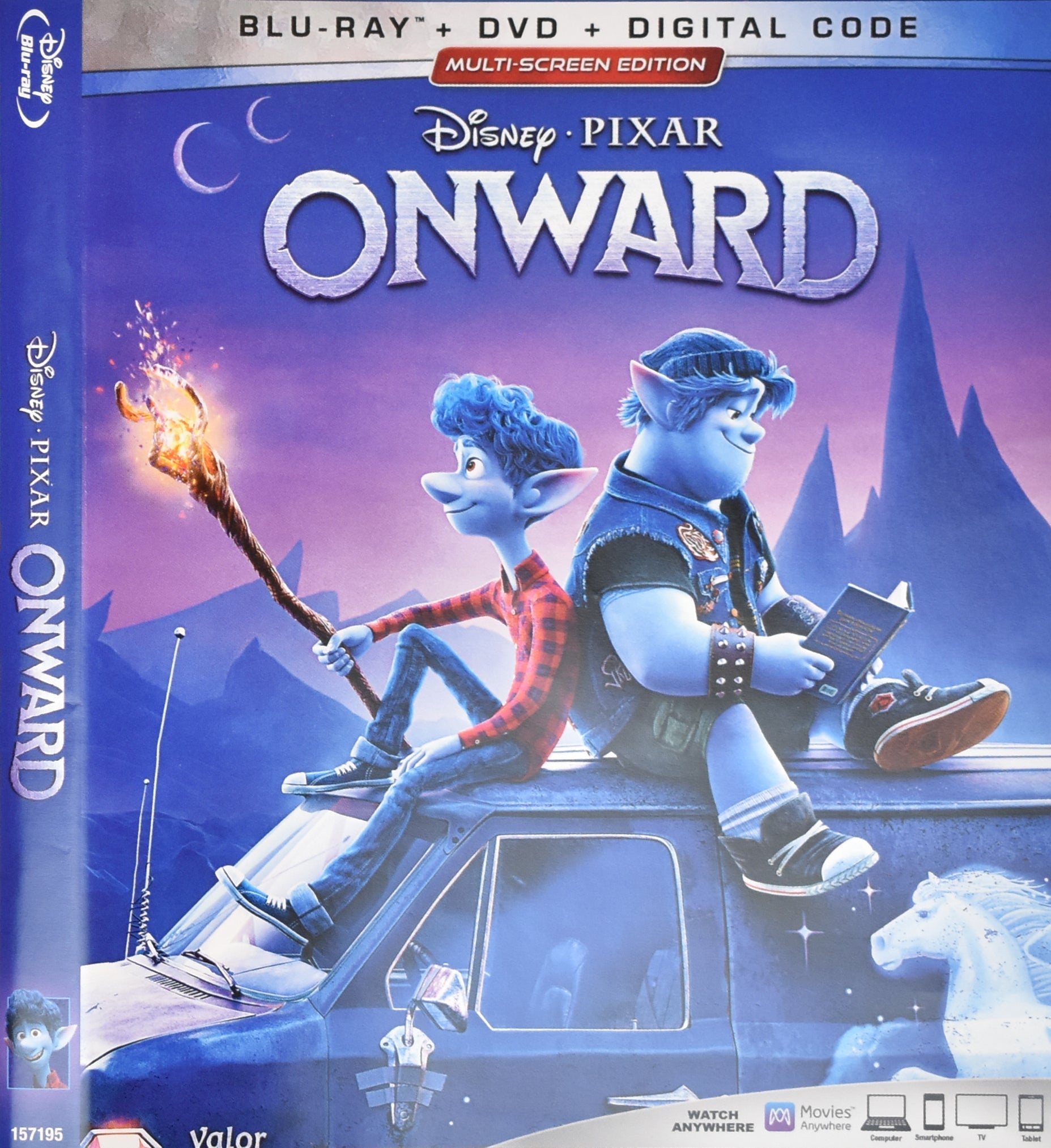 Pixar Onward Disney Dvd Movie Used Blu Ray