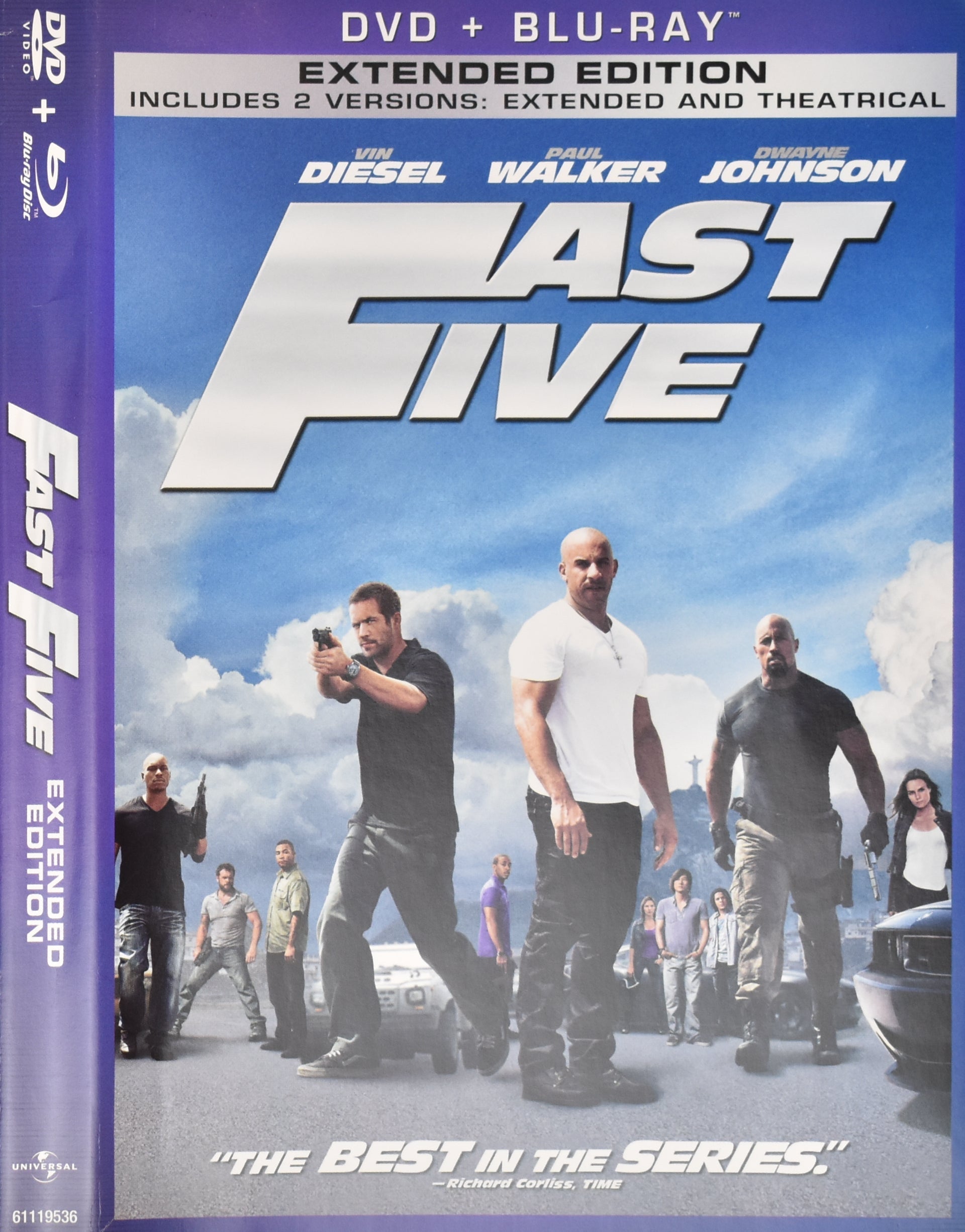 Fast Five Vin Diesel Paul Walker Dvd Movie Used Blu Ray