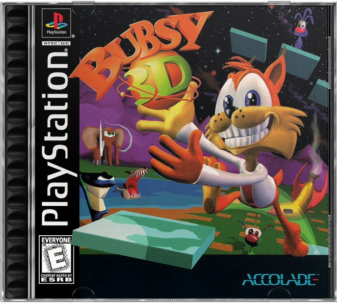 Bubsy 3D - Furbitten Planet PS1 Sony Playstation 1 Used Video Game