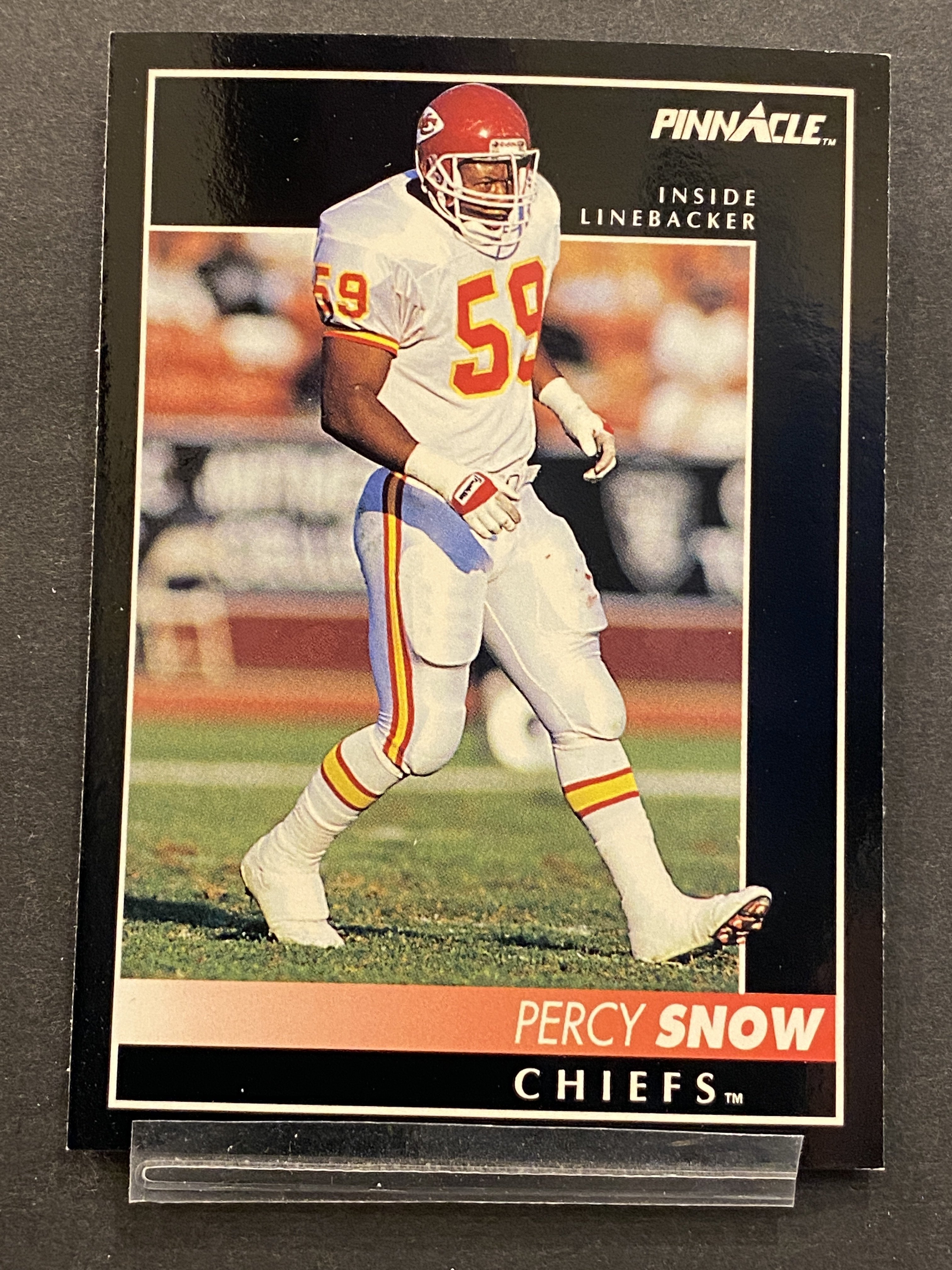 Percy Snow Pinnacle Football Card Kansas City Chiefs