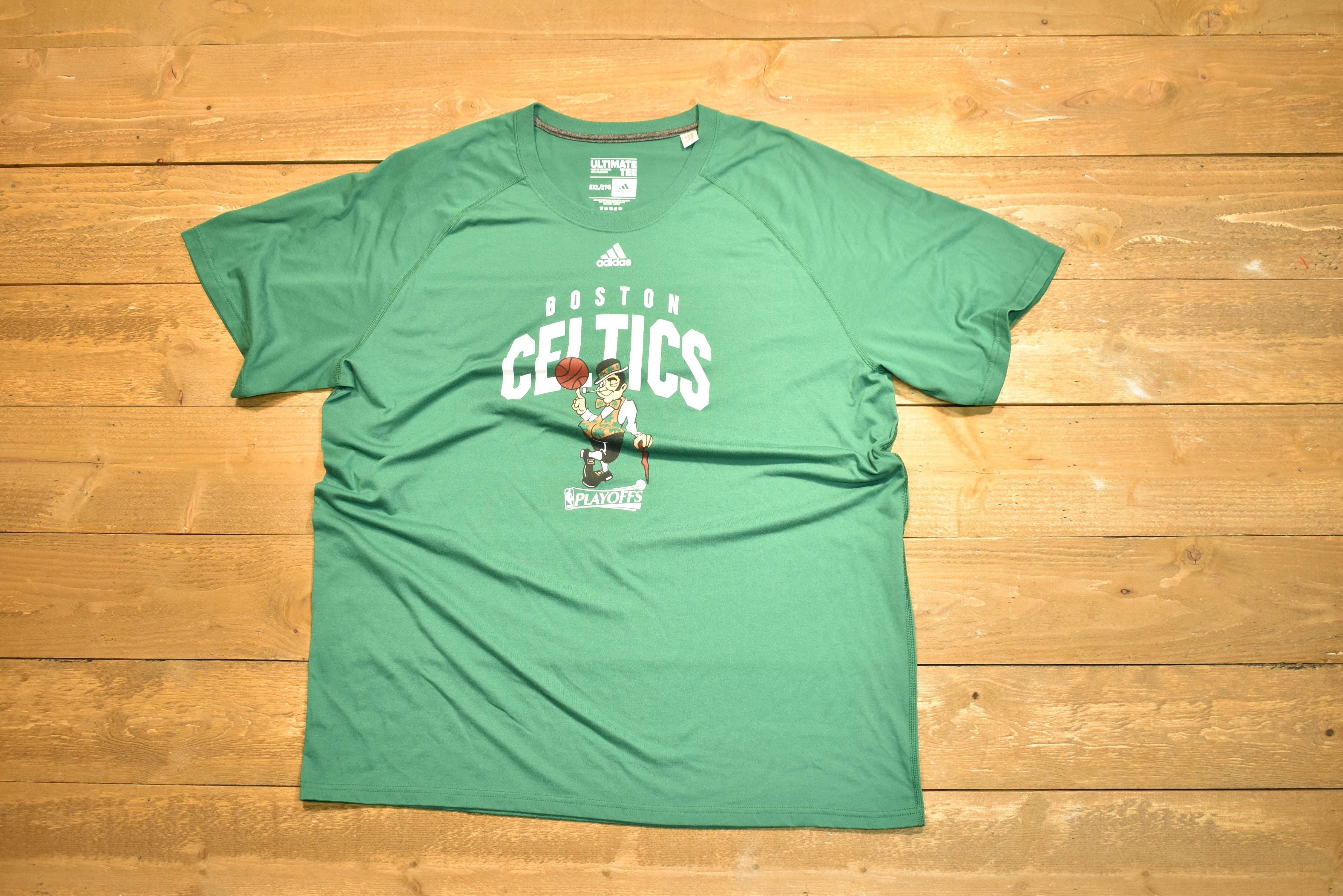 Boston Celtics Adidas two XL green NBA playoffs basketball shirt used