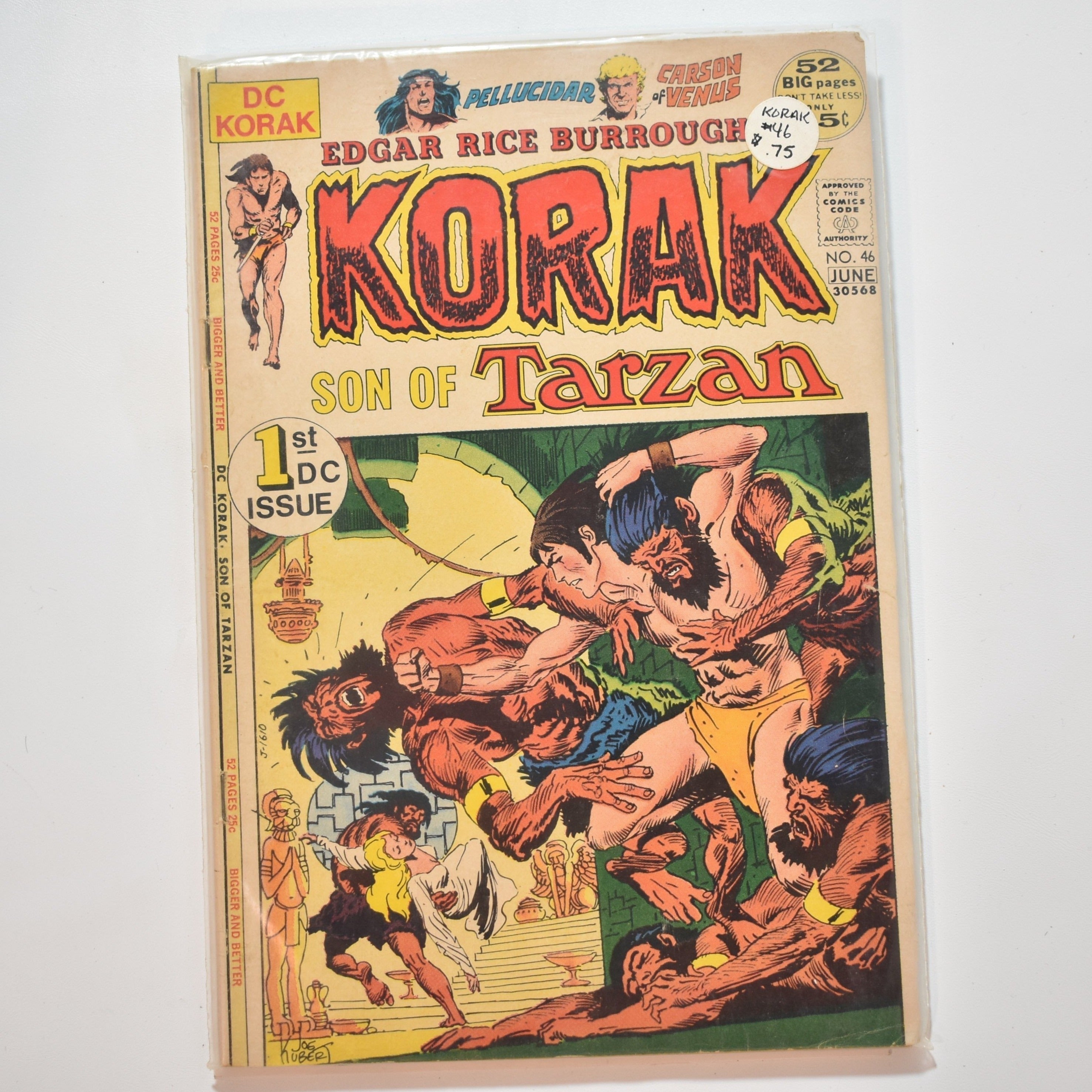 Korak Son of tarzan No. 46 June Comic book 1st Issue DC Korak