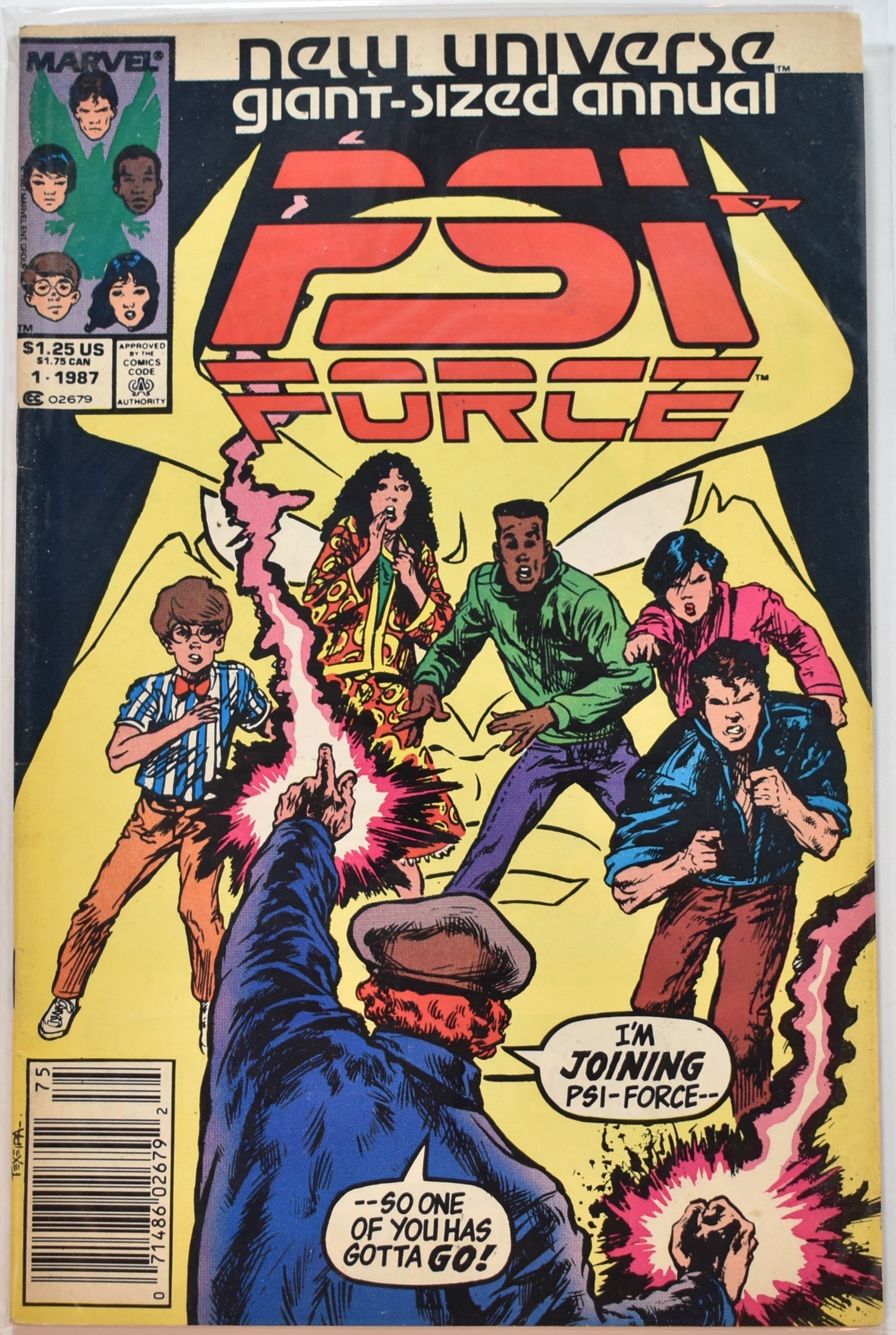 PSI Force 1 Comic Book Marvel Comics Giant Sized Annual Comic Books