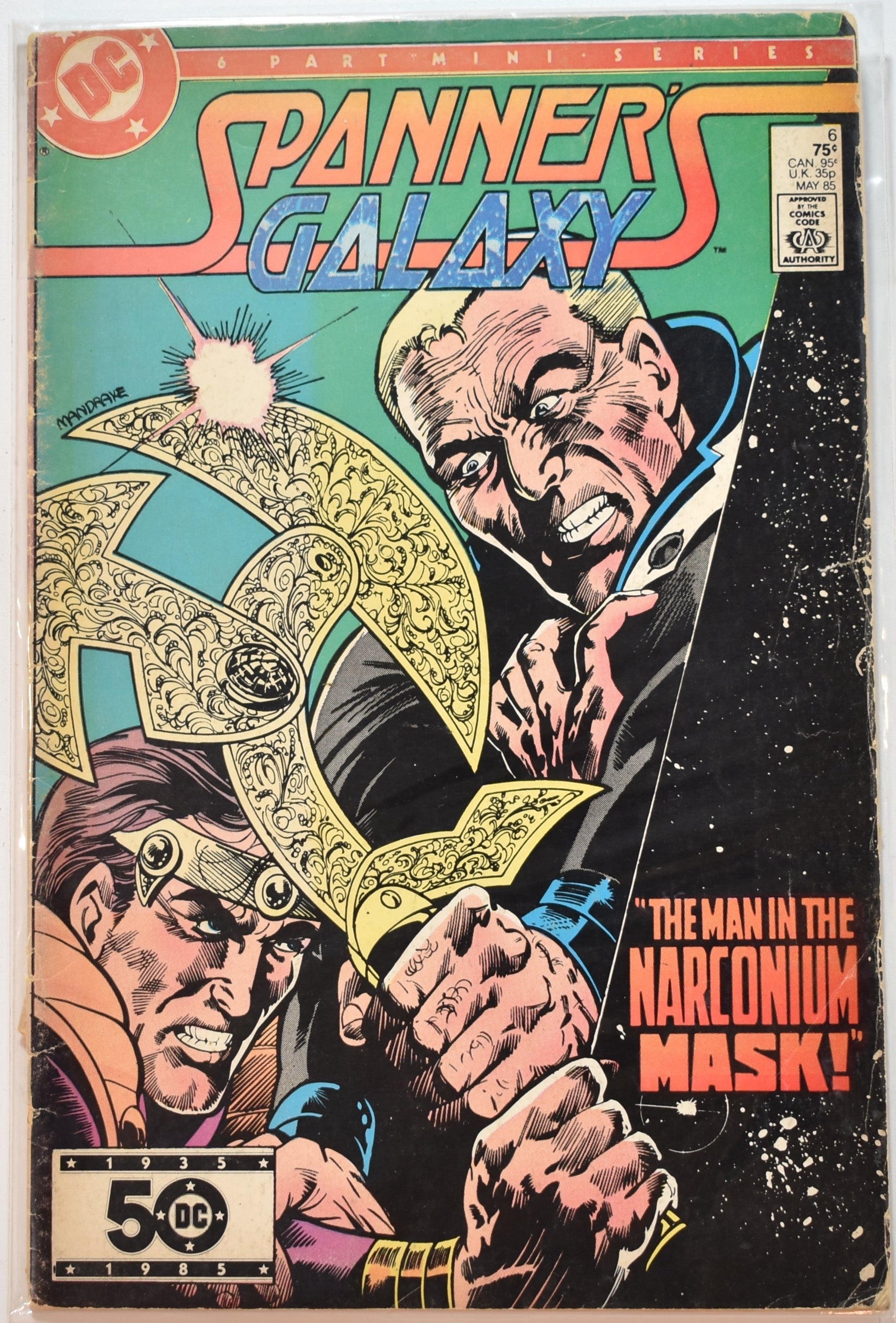 Spanner galaxy 6 Dc Comics the man in the narconium
