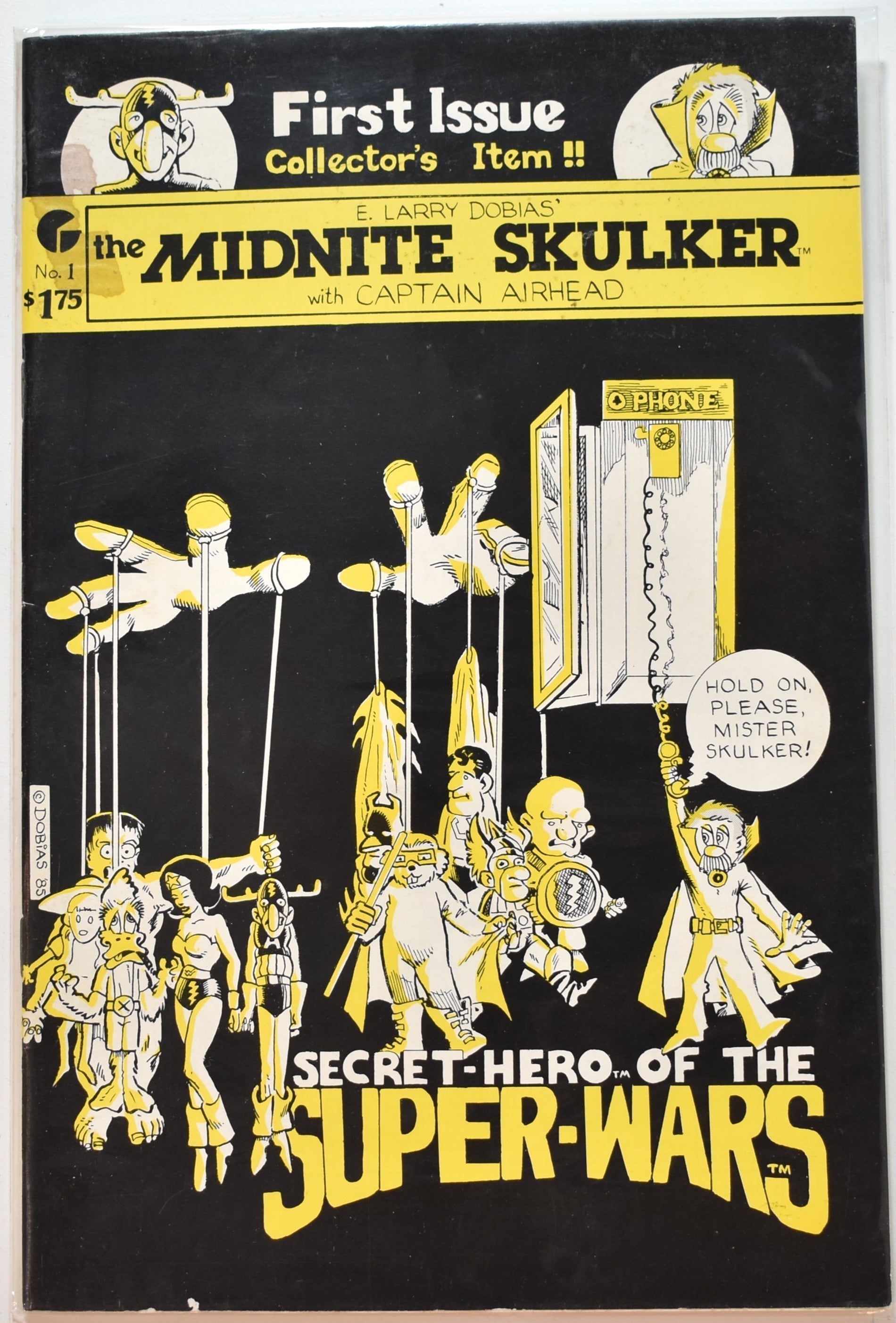 The Midnite Skulker Comic Book 1 Captain Airhead Secret Hero of the Super Wars