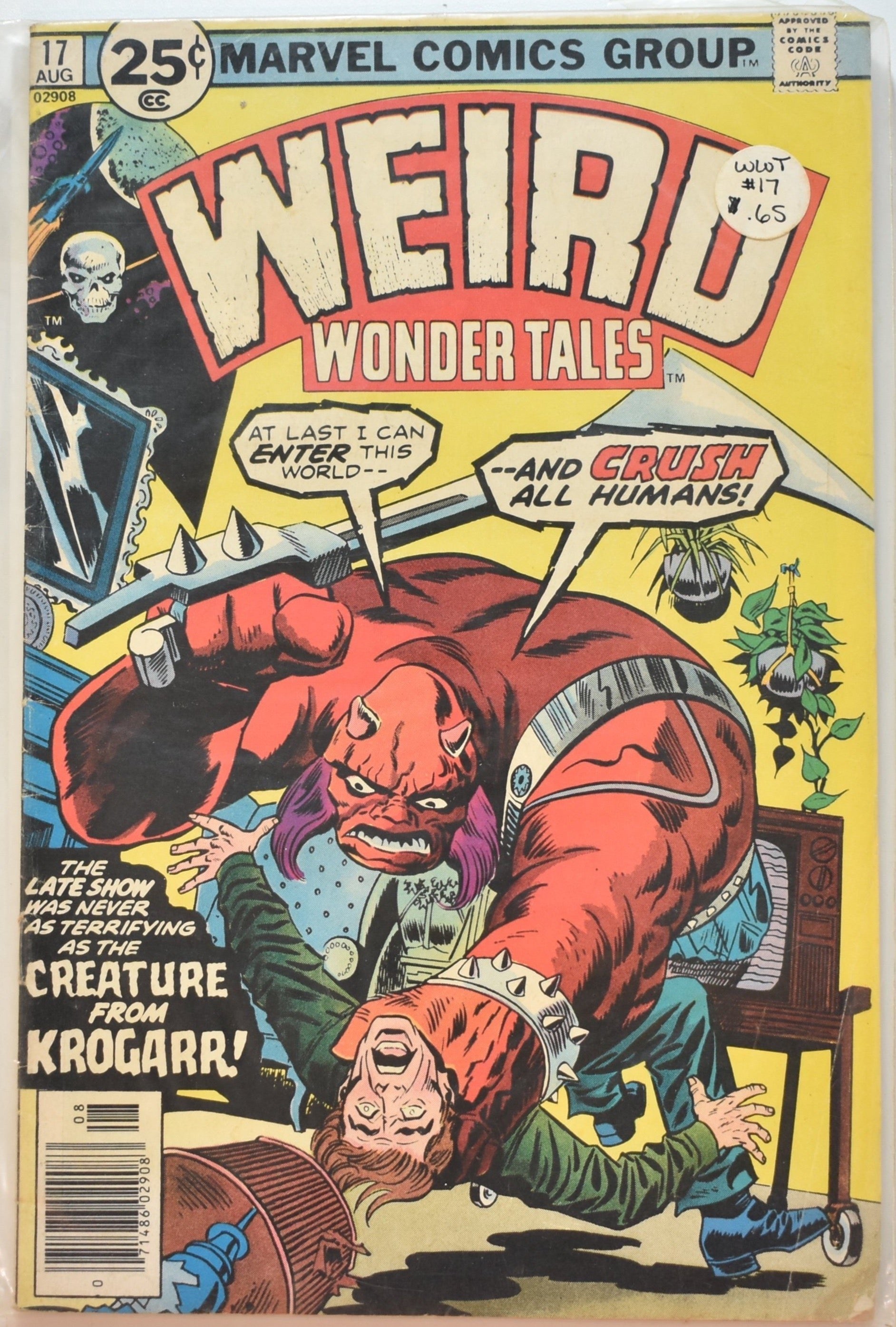 Weird Wonder Tales 17 Marvel Comics Group Comic Book 25 Cents