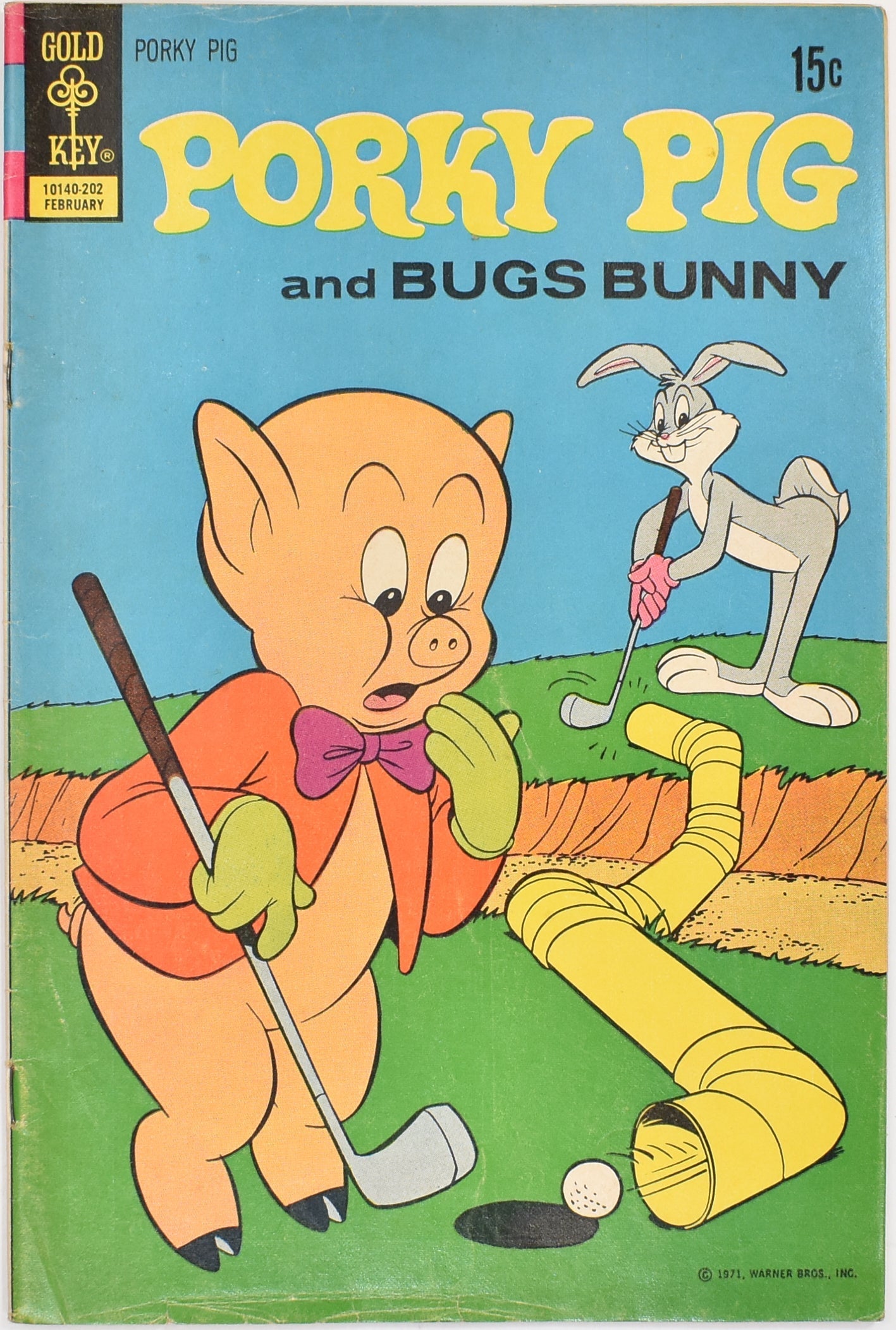 Porky Pig and Bugs Bunny Comic Book 1971 202 FEB Gold Key Comics