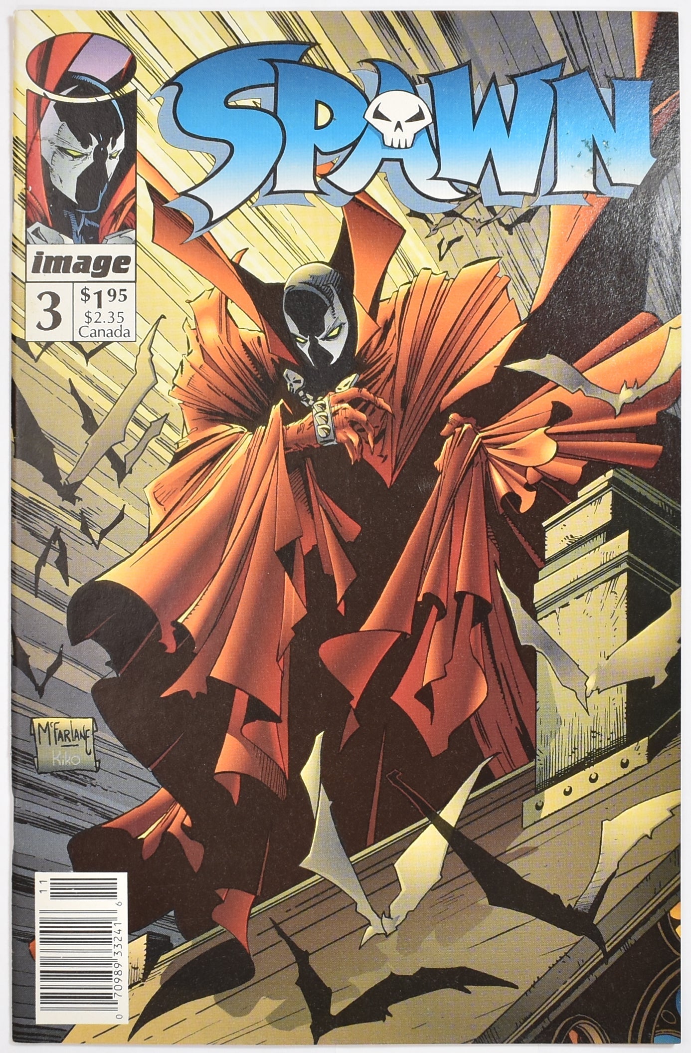 Spawn Comic Book 3 Image Comic Books 1992