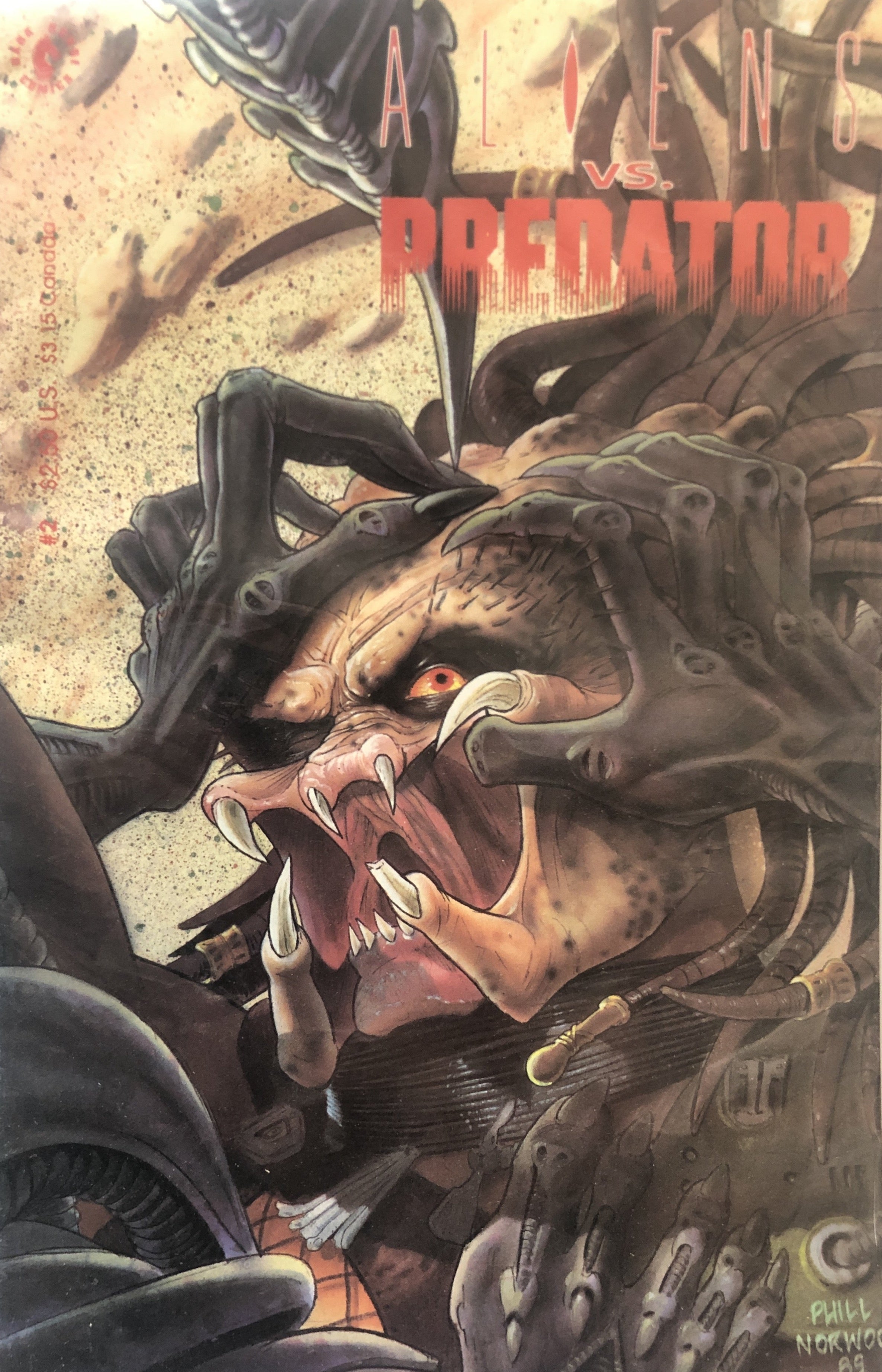 Aliens Vs Predator 2 Dark Horse Comics Comic Book Phill Norwoo 89