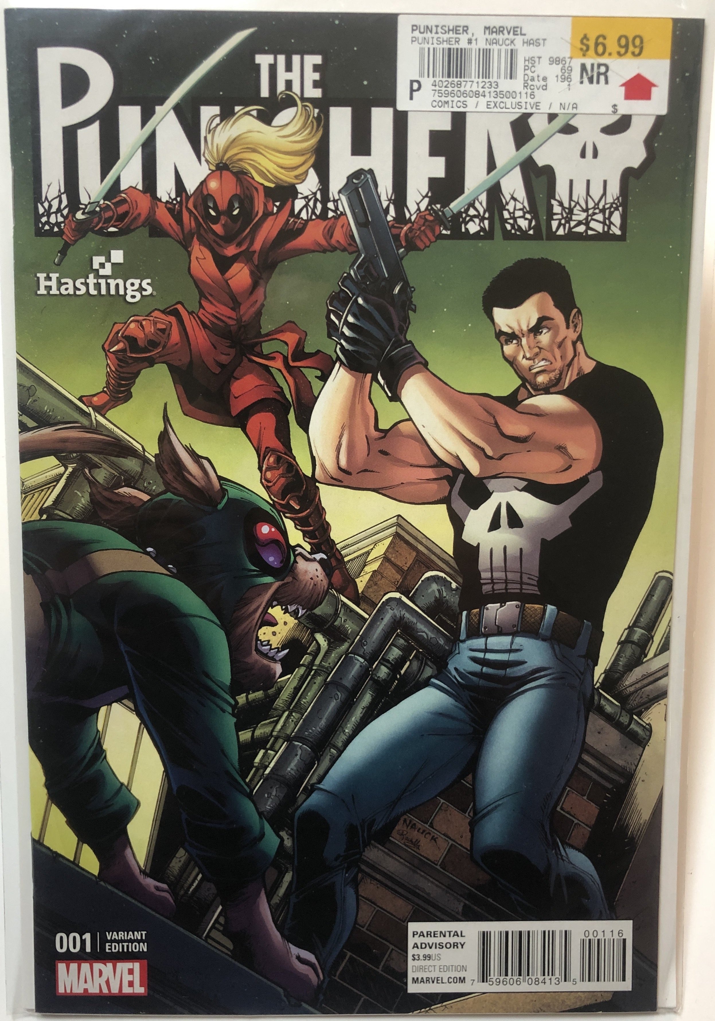 The Punisher Hastings Variant 001 Marvel Lady Dead Pool Comic Book