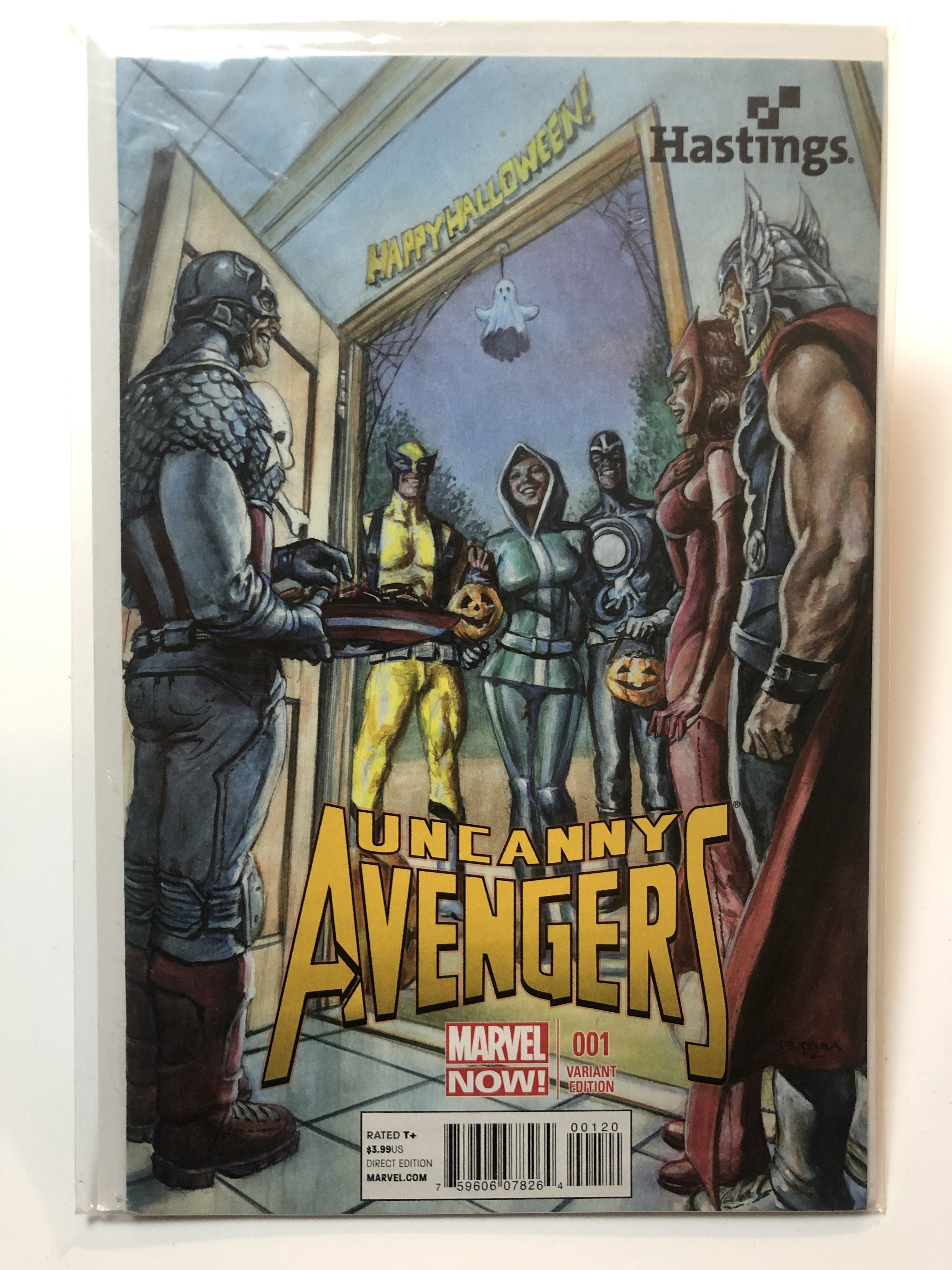 Uncanny Avengers 001 Marvel Comics Hastings Variant Edition