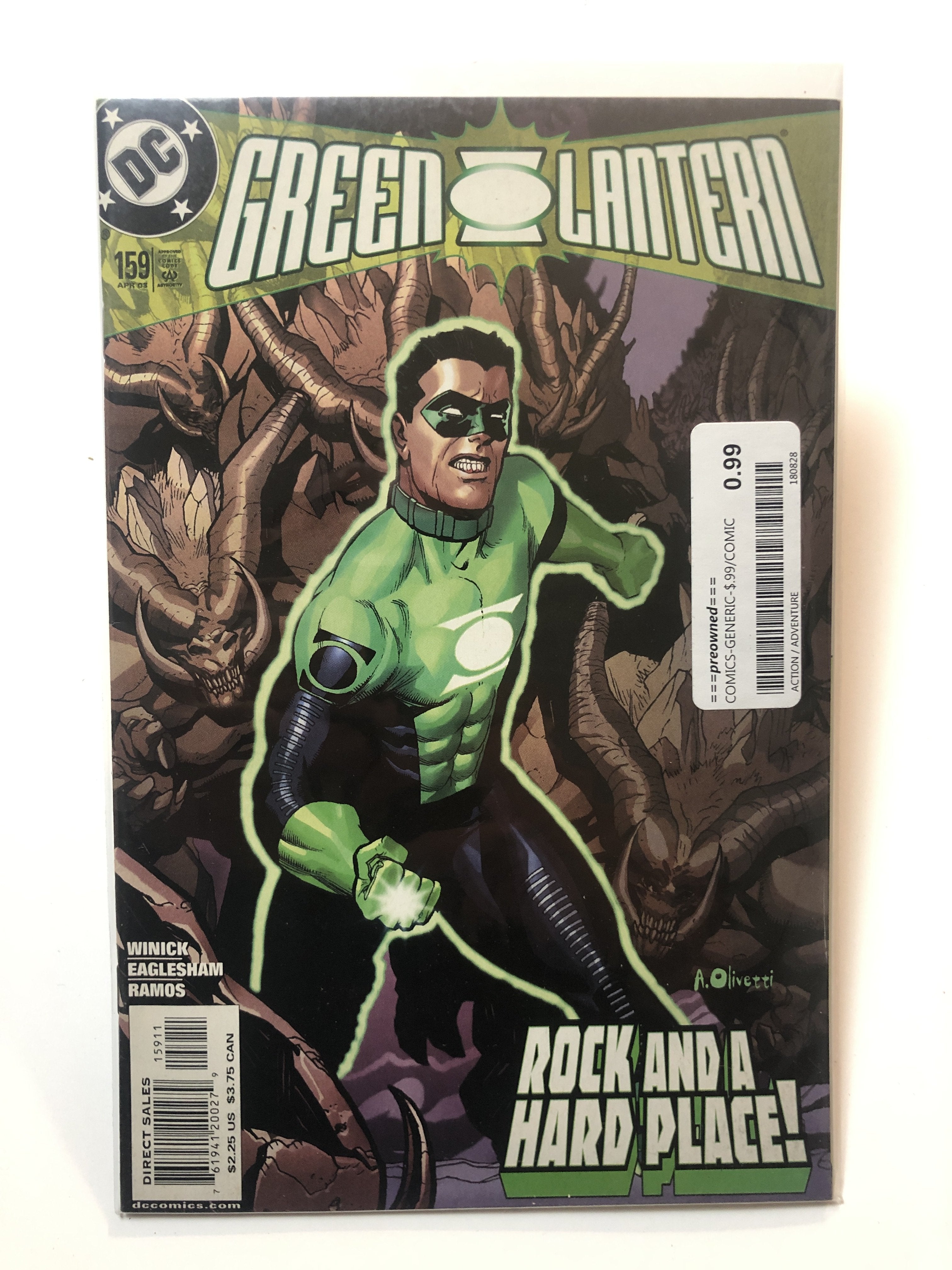 Green Lantern 159 Dc Comics Rock And a Hard Place