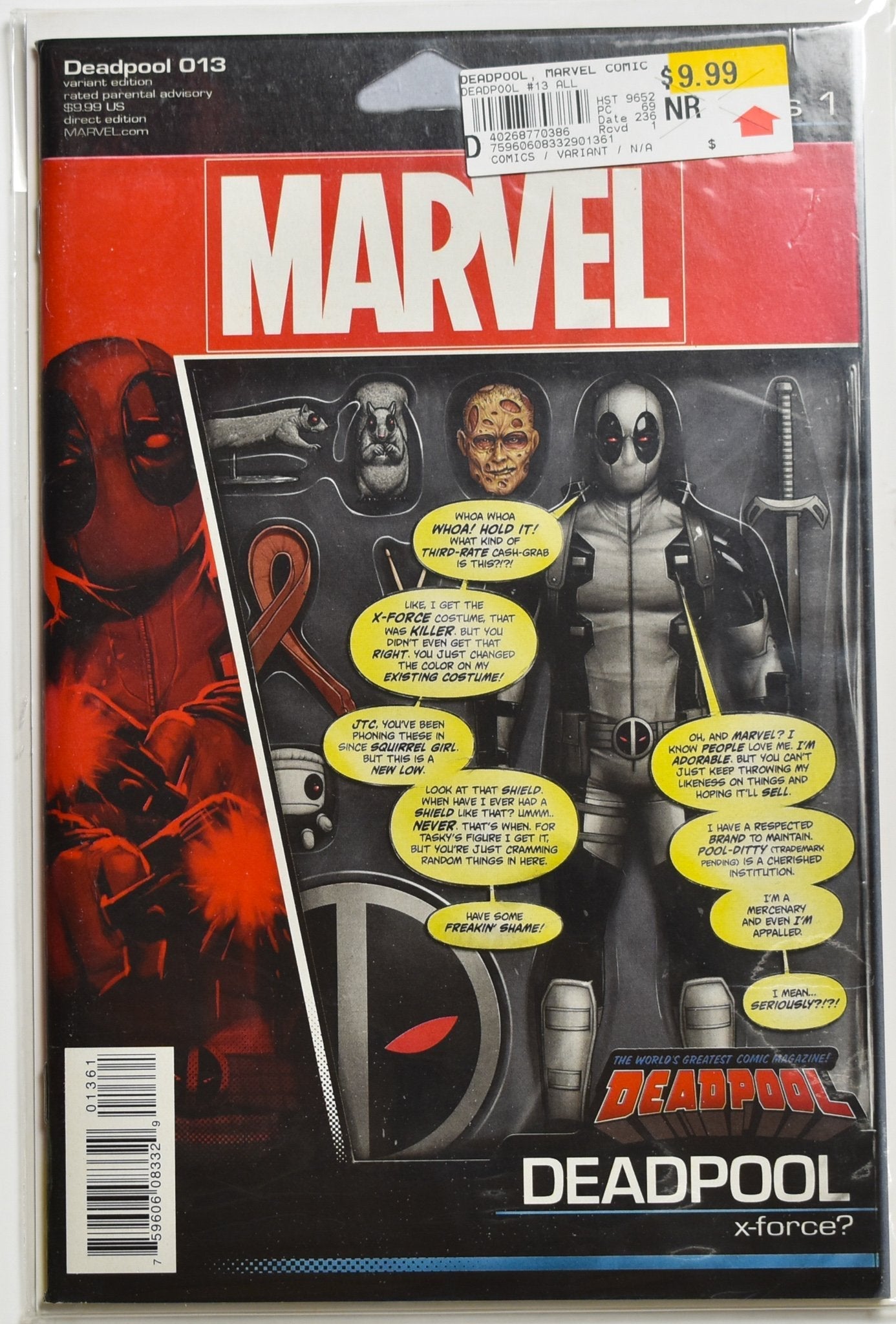 Deadpool 013 Variant Cover Action Figure X- Force Comic Book