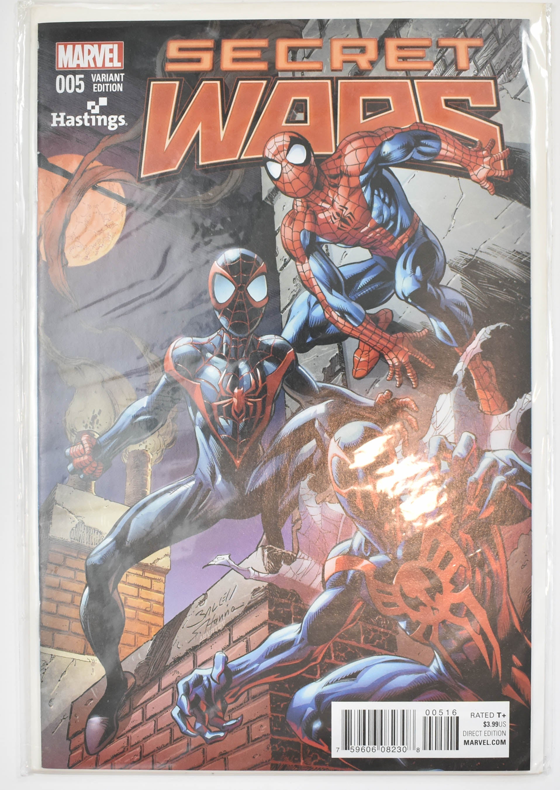 Secret Wars 005 Marvel Comic Book Variant Edition Hastings Spider Man