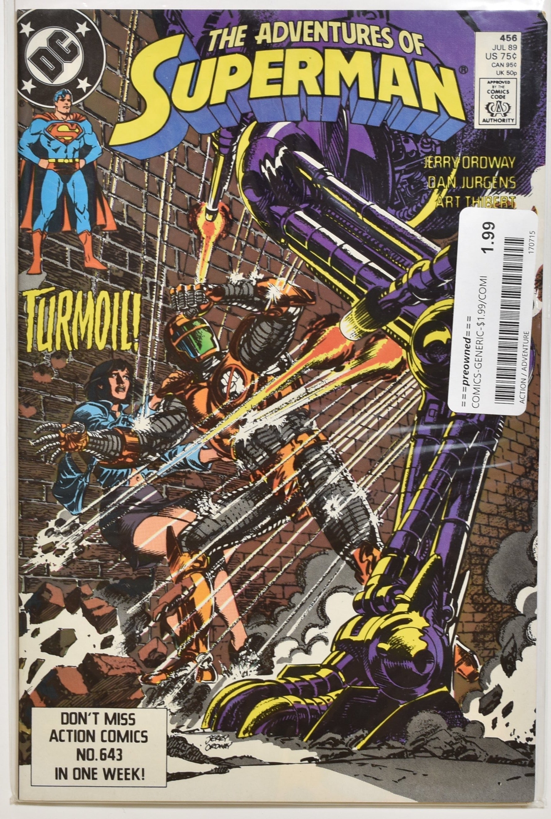 The Adventures of Superman Dc Comics 456 Comics