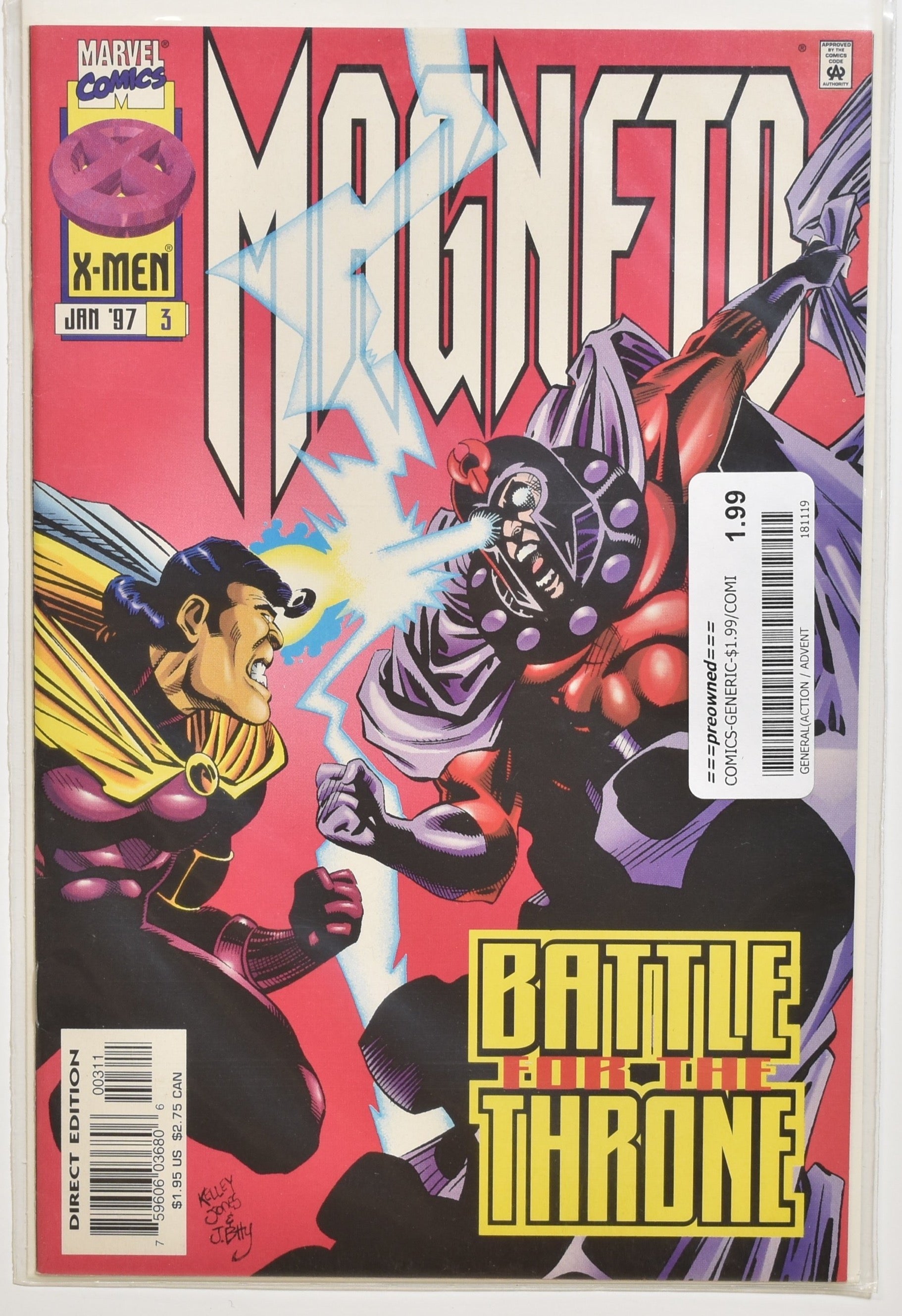 Magneto Jan 97 X- Men Comic Book 3 1997 Marvel Comics