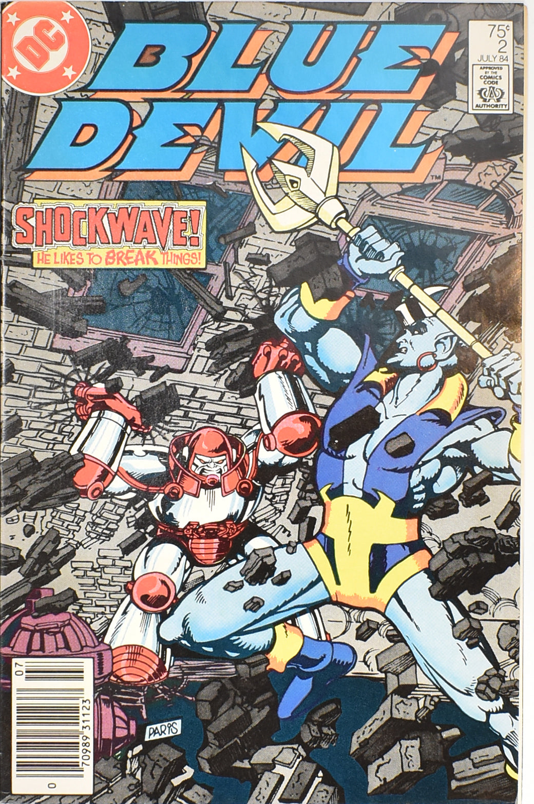 Blue Devil Shock Wave Dc Comics No. 2 1984