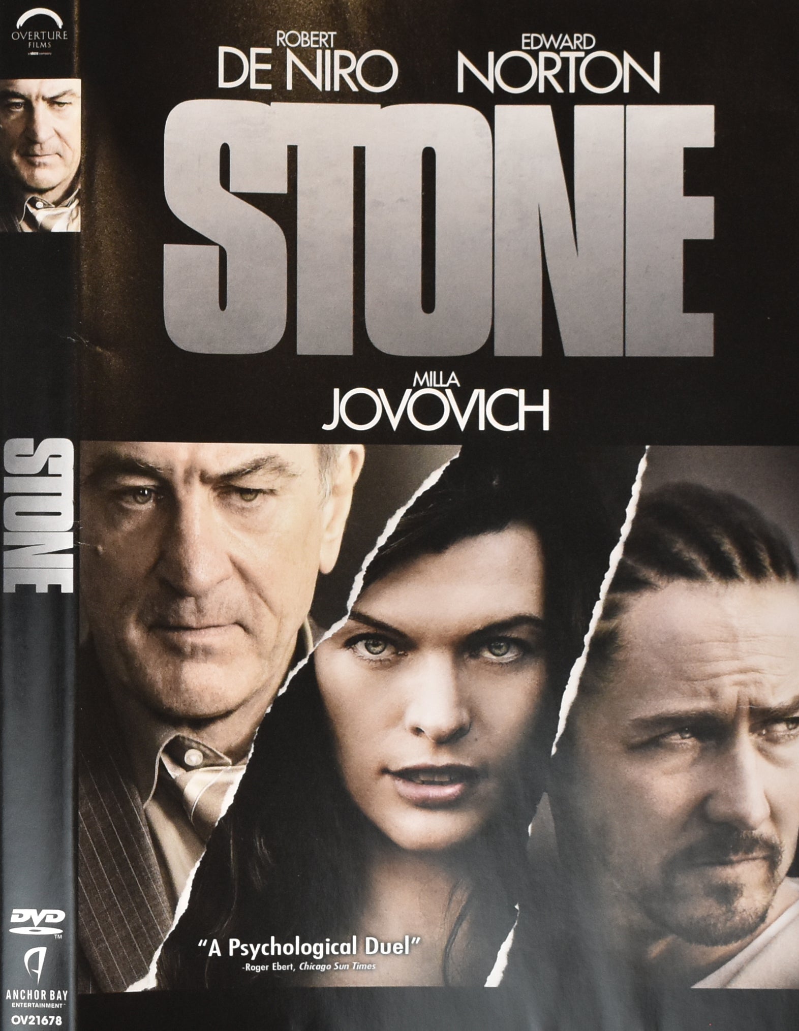 Stone Dvd Movie Used Robert De Niro Edward Norton
