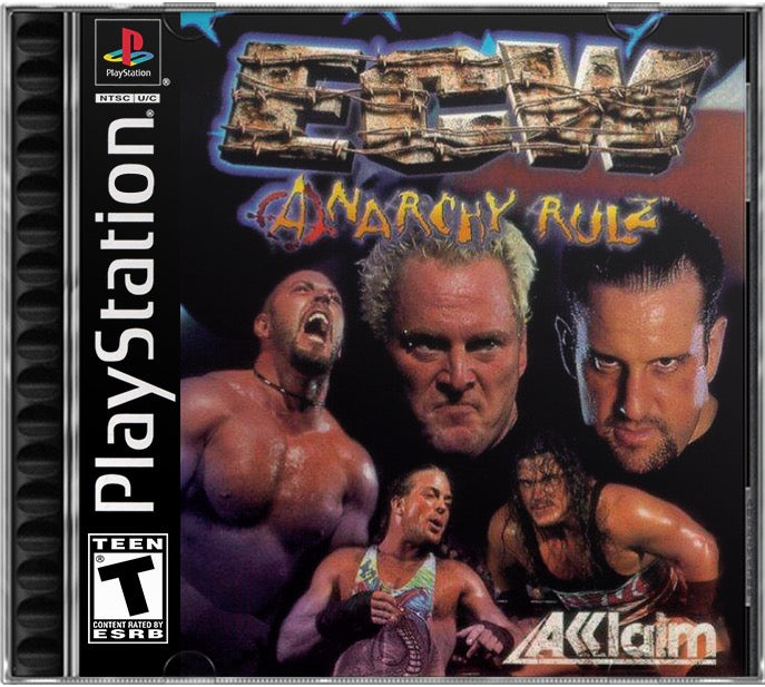 ECW Anarchy Rulz PS1 Sony Playstation 1 Used Video Game