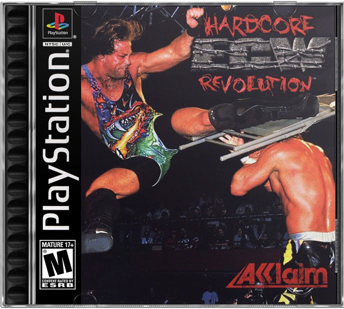 ECW Hardcore Revolution PS1 Sony Playstation 1 Used Video Game
