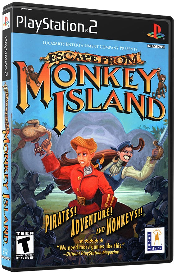 Escape from Monkey Island PS2 Sony Playstation 2 Used Video Game PS2