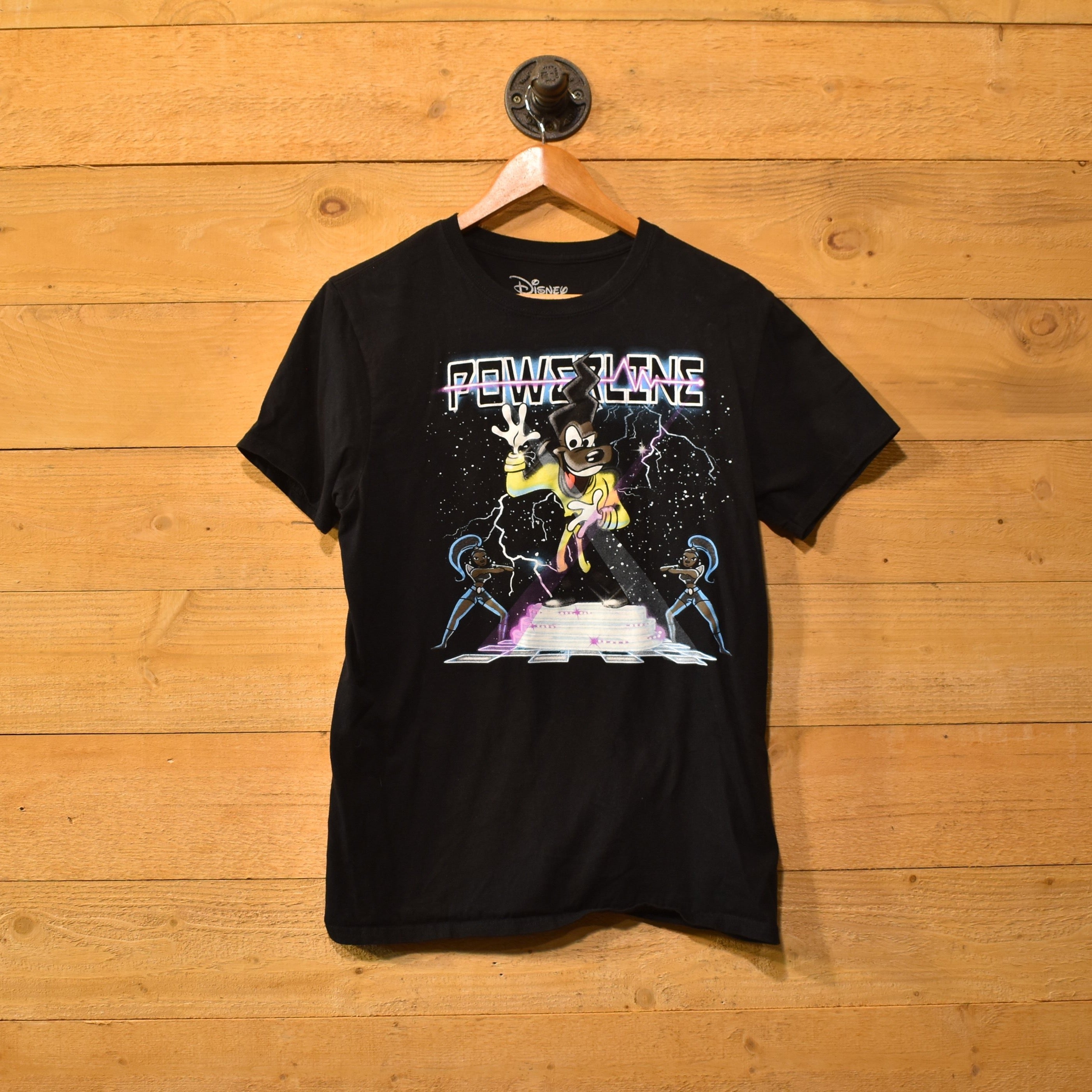 Disney T Shirt Goofy Power line black t-shirt Used Medium