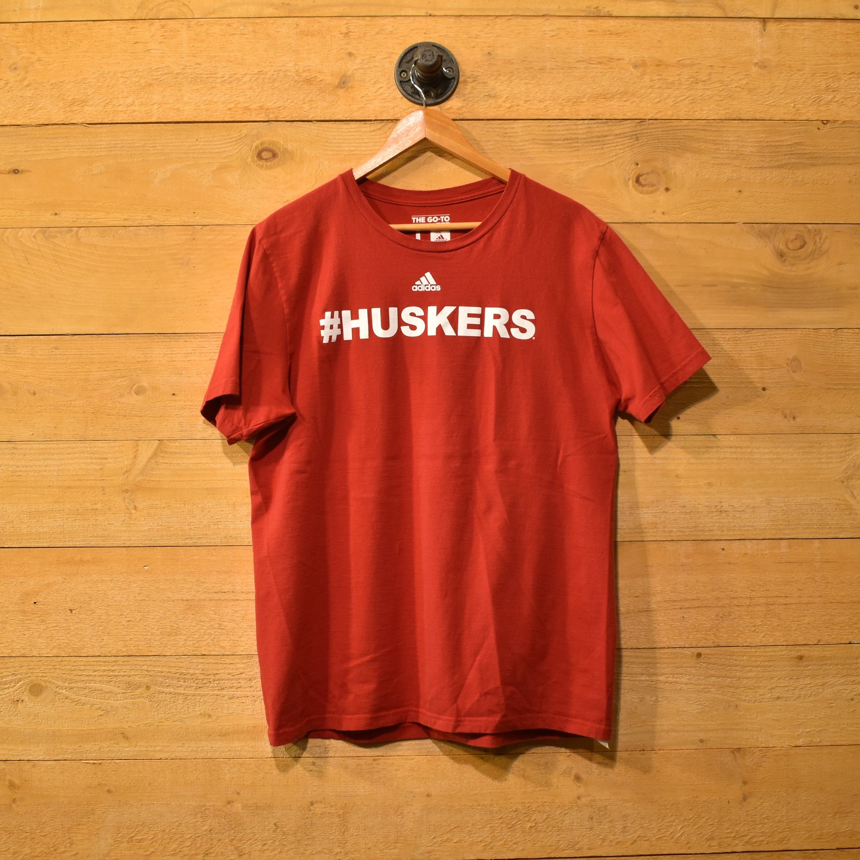 Adidas T- Shirt Huskers Red Corn Huskers T Shirt Large Used