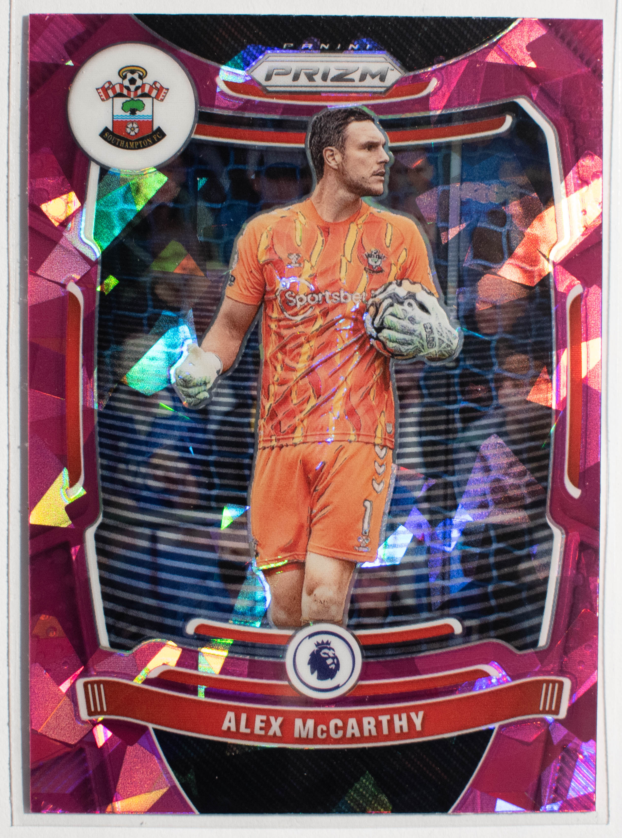 106 Alex McCarthy Panini Prizm premier league 2021- 22 PINK Cracked ICE Prizm