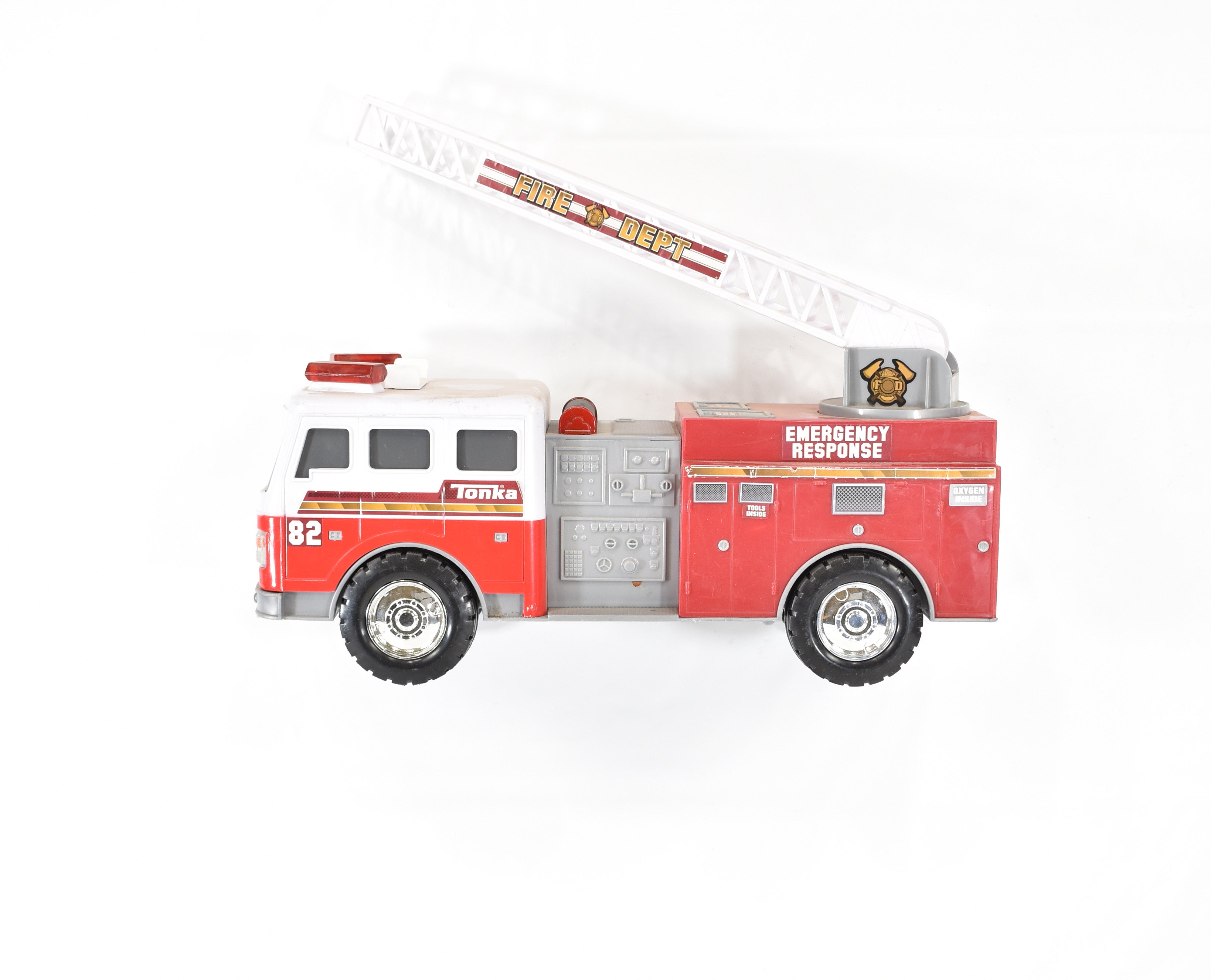 Tonka Fire Truck Emergency Response Fire Dept 82 Fire Truck USED