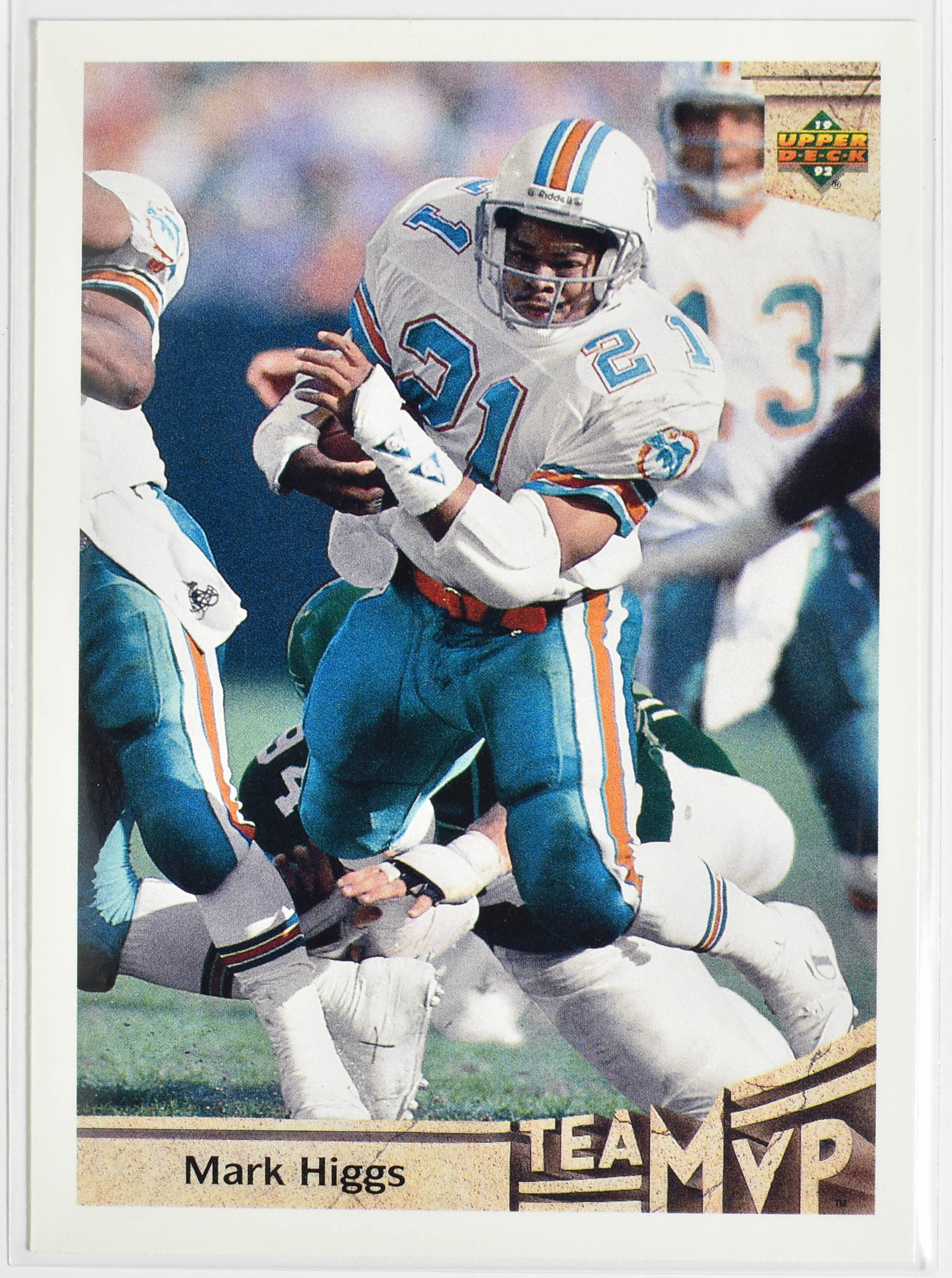 Mark Higgs 362 Upper Deck 1992 Team MVP Miami Dolphins