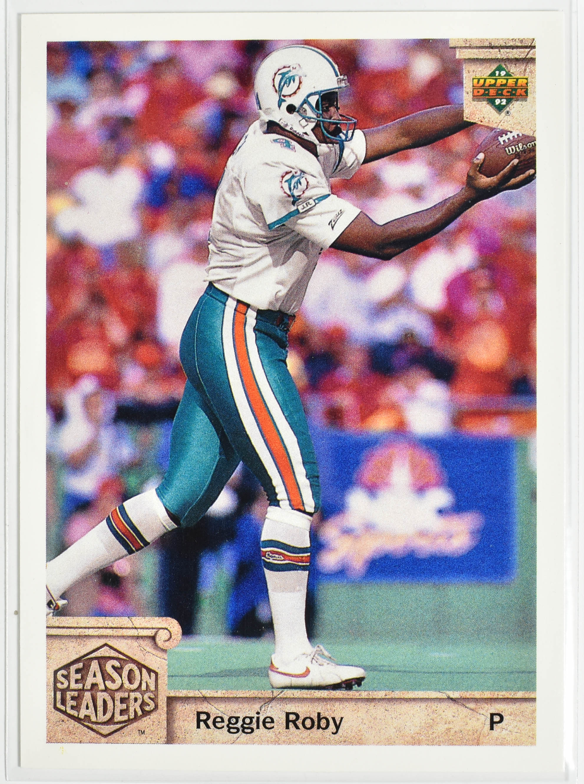 Reggie roby 310 1992 Upper Deck Miami Dolphins