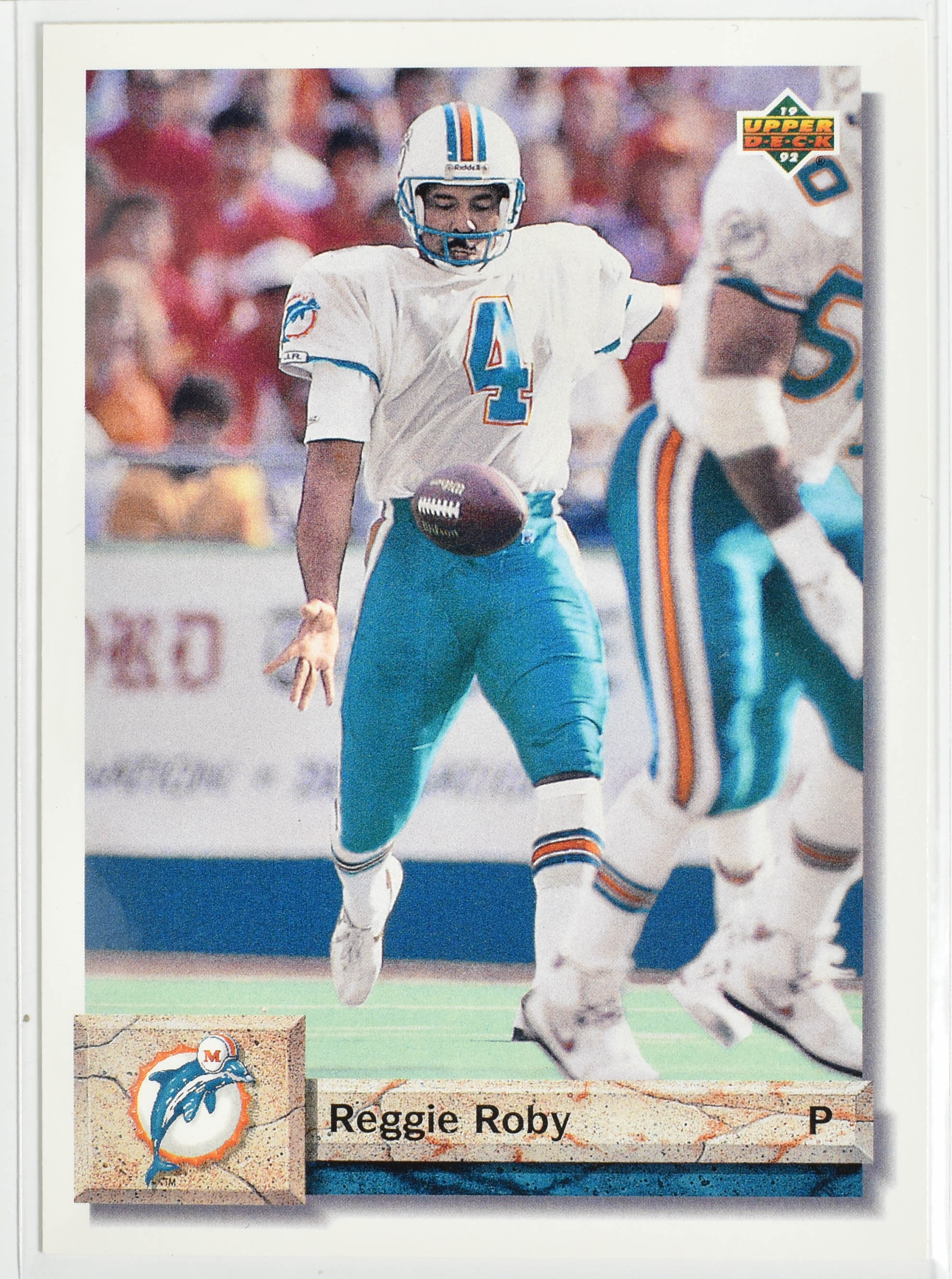 Reggie Roby 176 Upper Deck 1992 Miami Dolphins