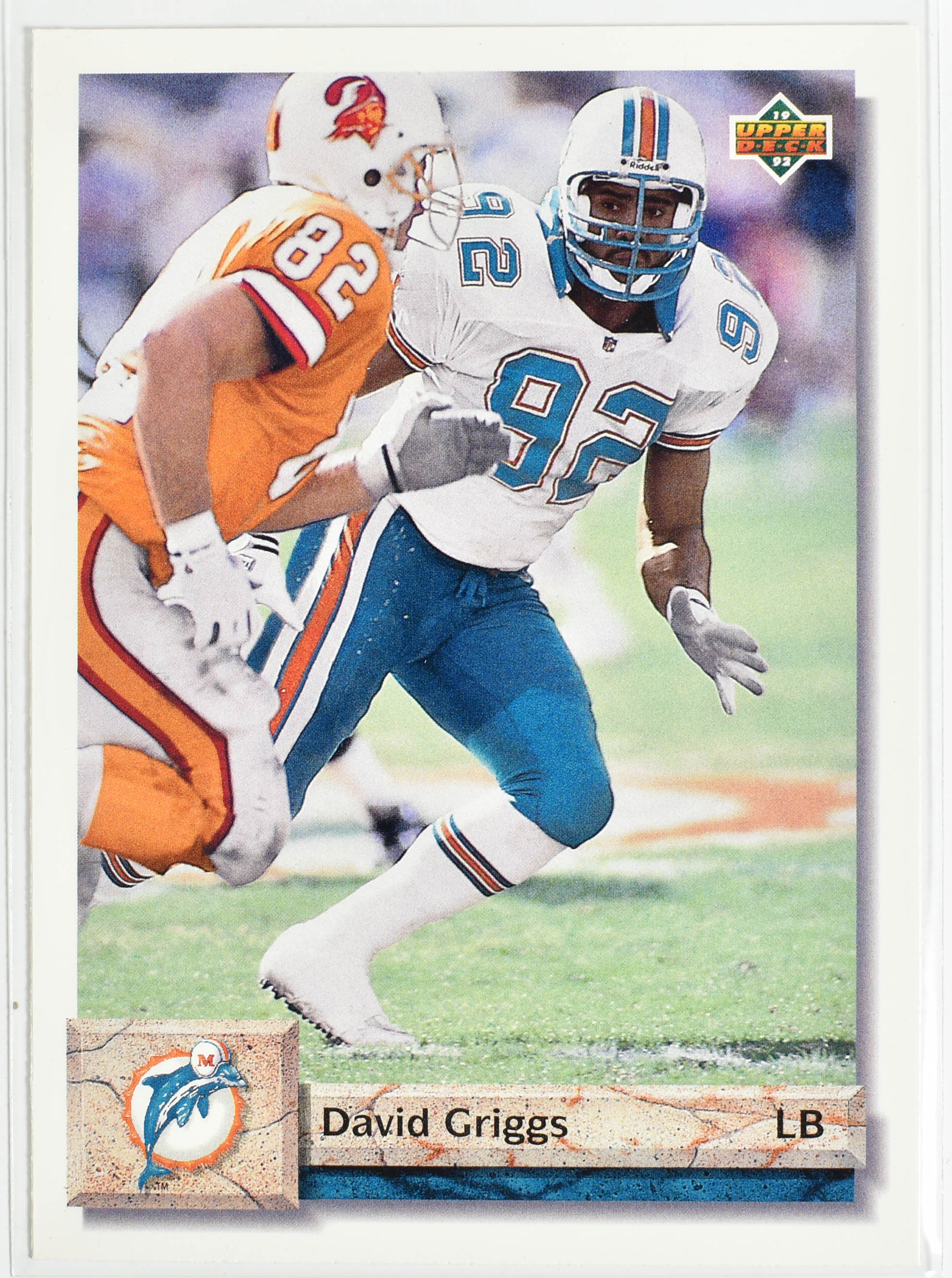 David Criggs 165 Upper Deck 1992 Miami Dolphins