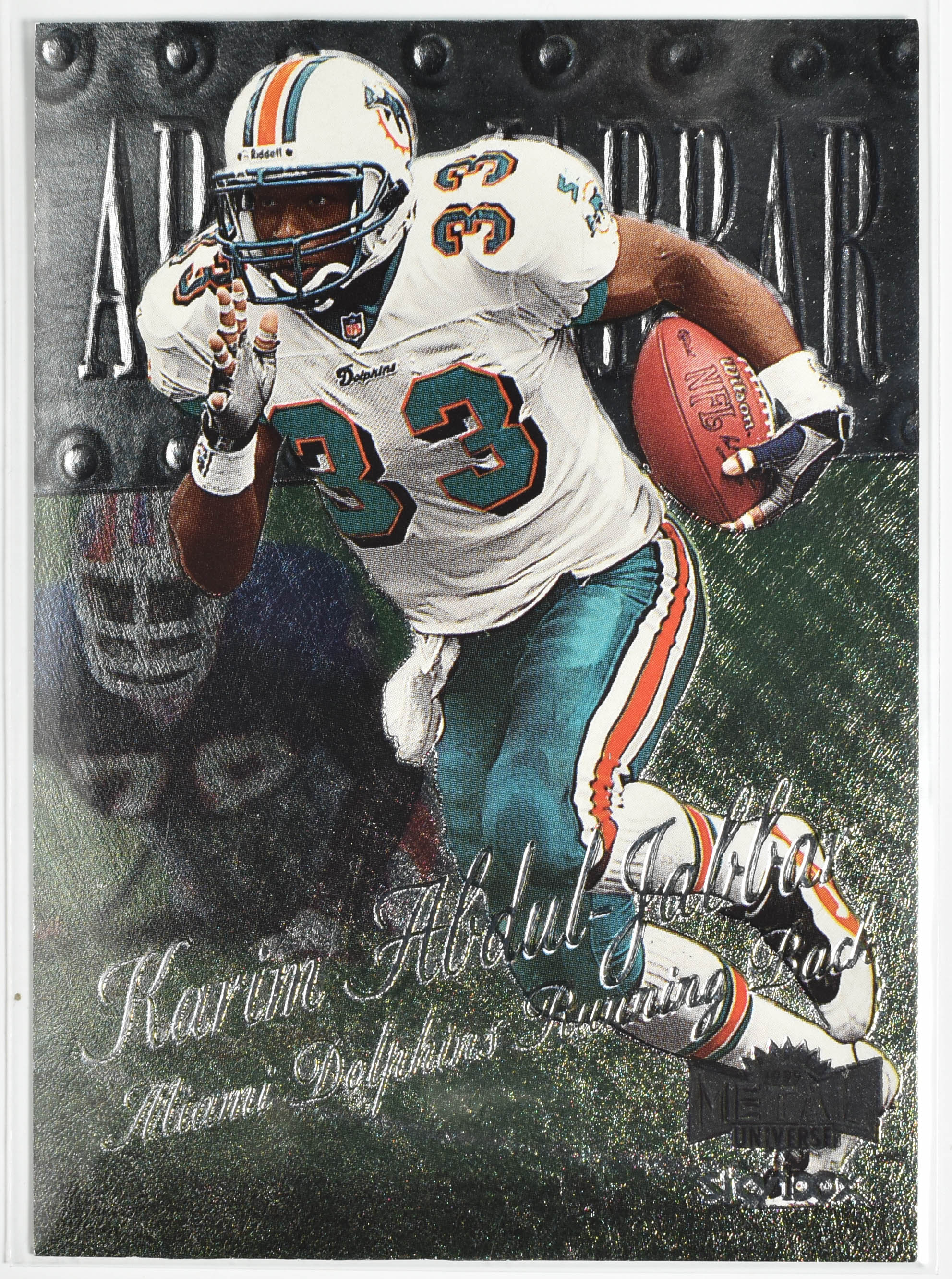 Karim Abdul jabbar 105 1999 Metal Universe Miami Dolphins
