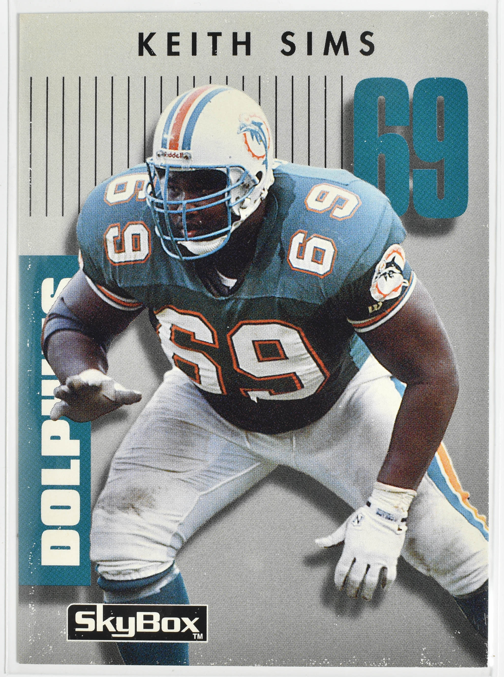 Keith Sims 191 Sky Box 1992 Miami Dolphins