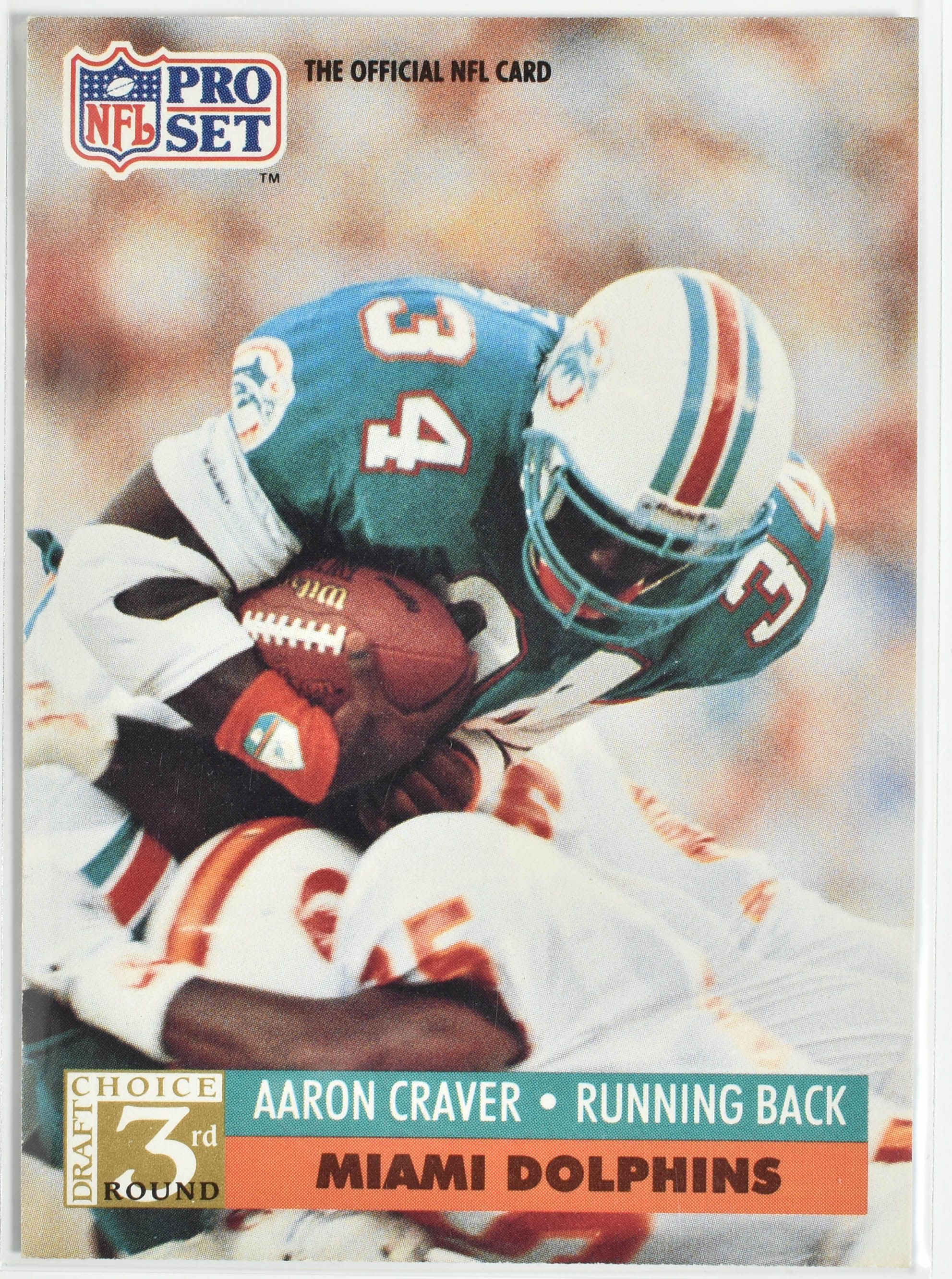 Aaron Craver 789 Pro Set 1991 Miami Dolphins