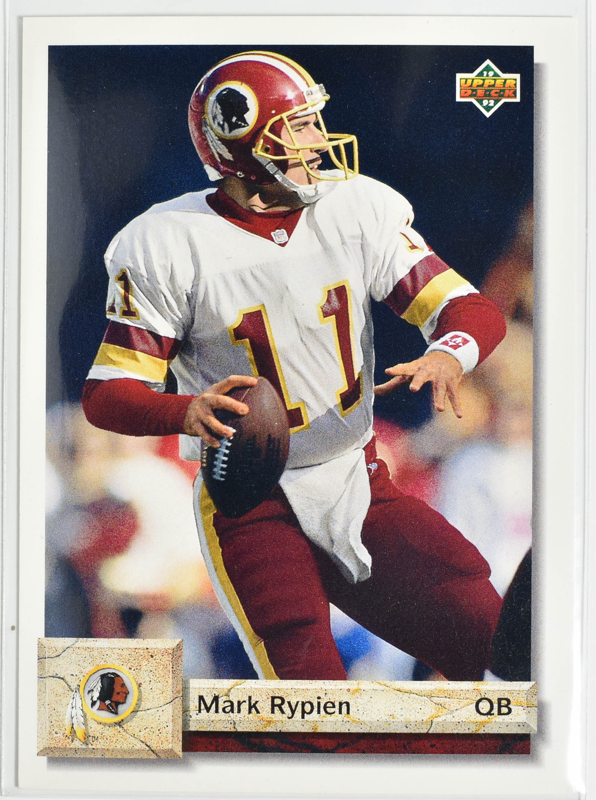 Mark Rypien 246 1992 Upper Deck Washington Football Team