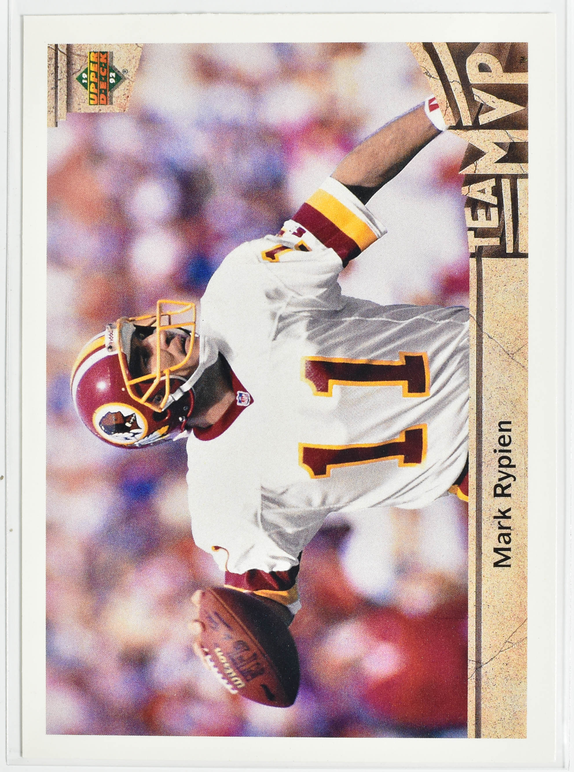 Mark Rypien 374 Upper Deck 1992 Washington Football Team Washington Football Tea