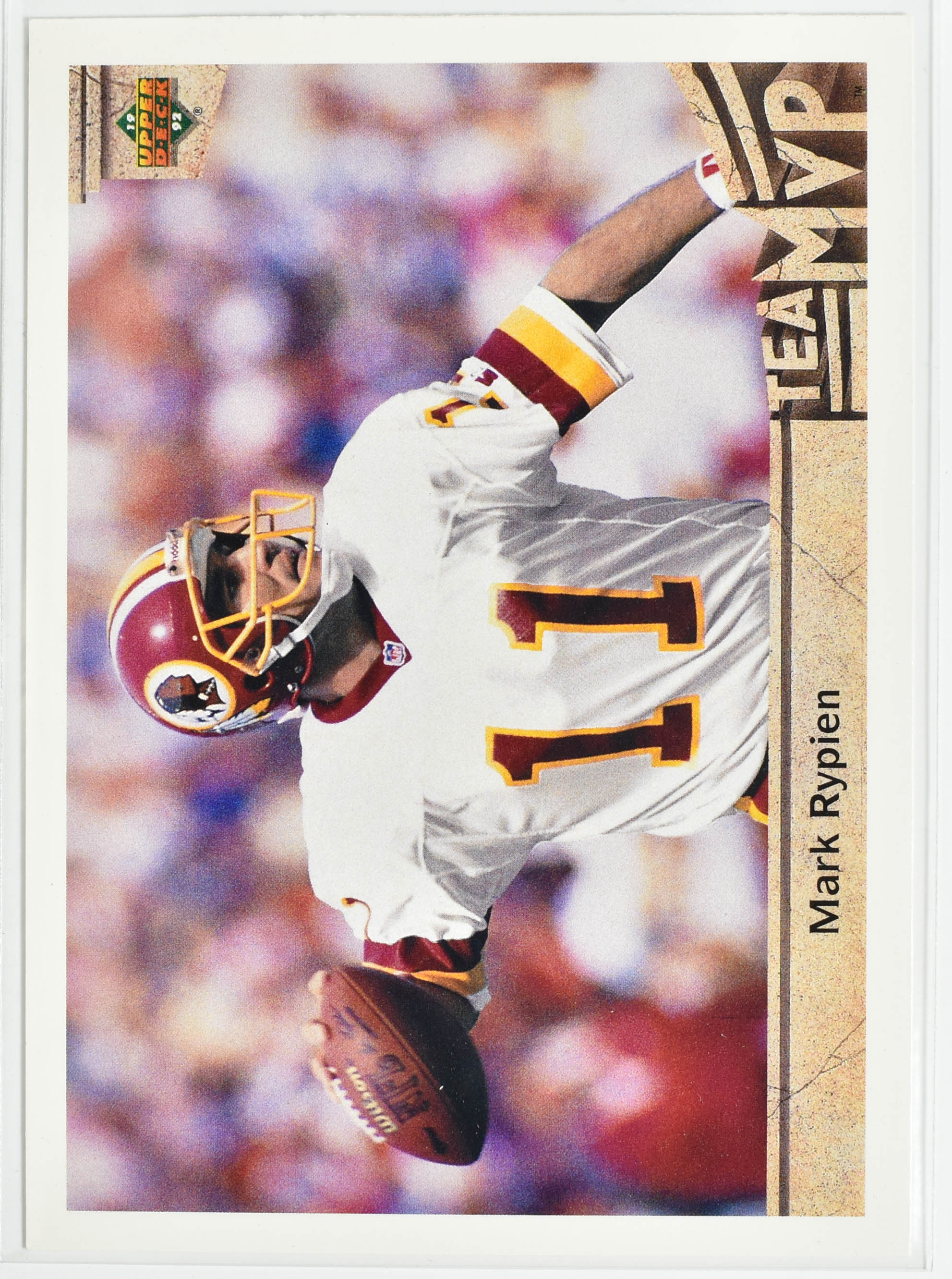 Mark Rypien 374 Upper Deck 1992 Washington Football Washington Football Team
