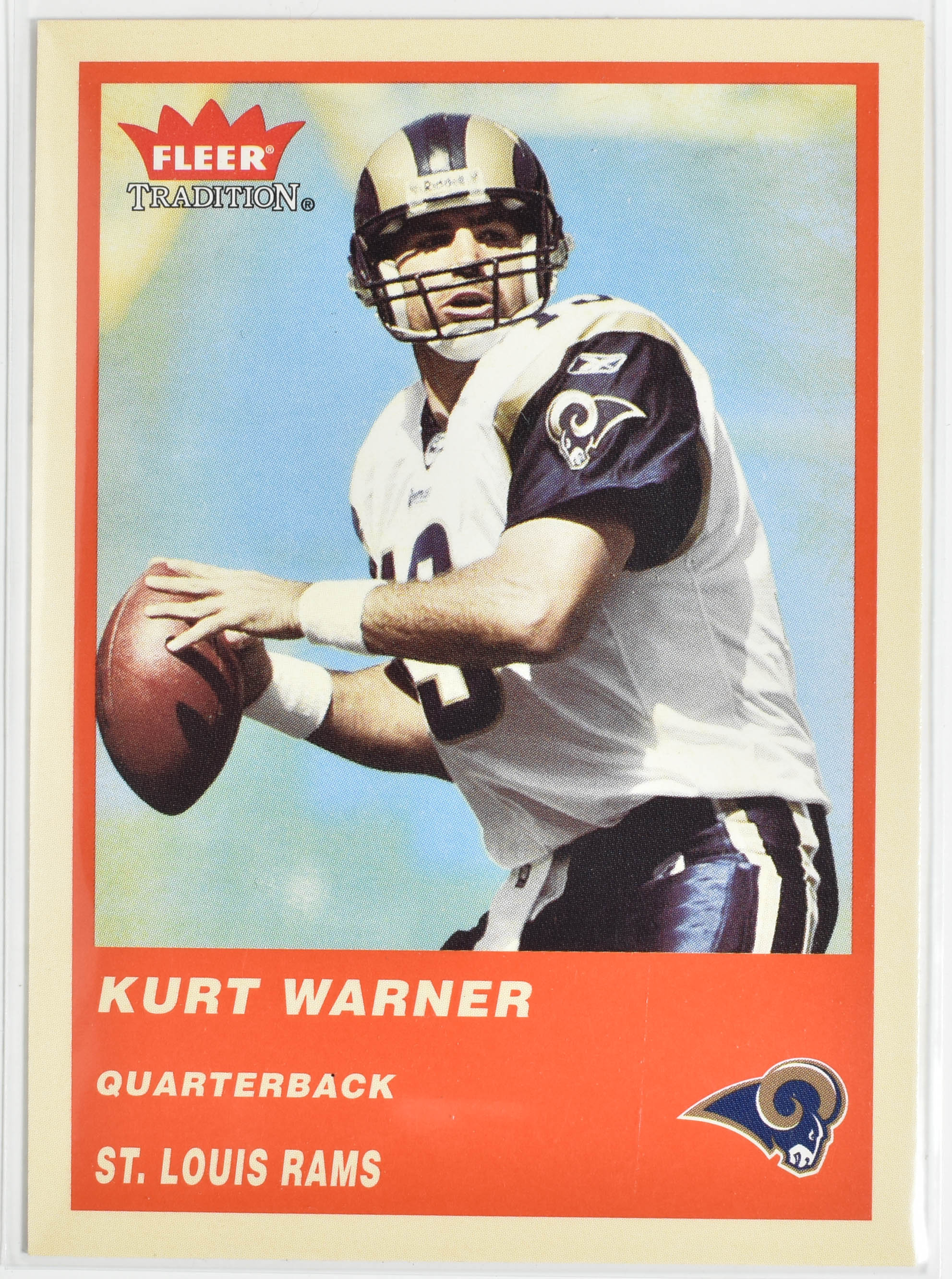 Kurt Warner 61 Fleer 2004 Rams Football Card